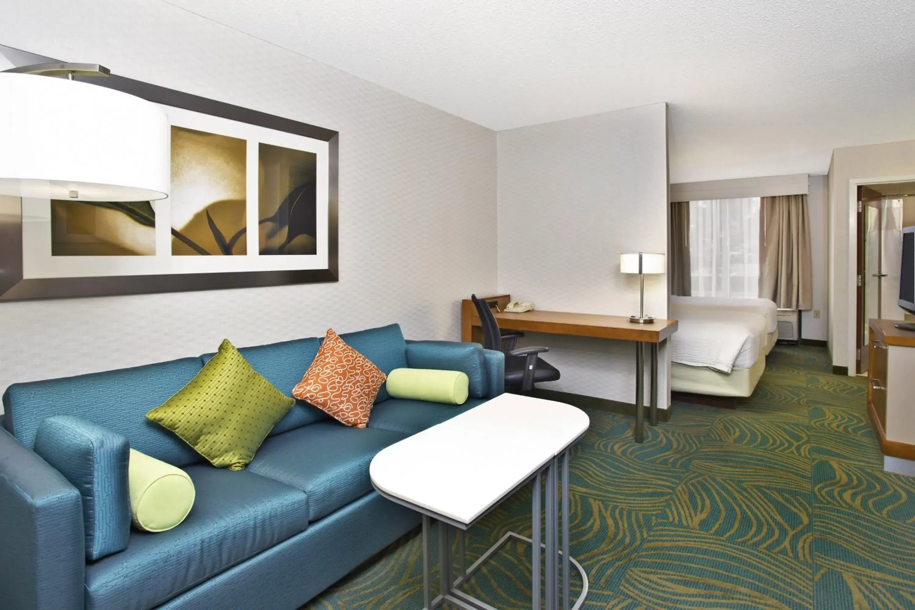 Double Room with Two Double Beds with Sofa Bed in SpringHill Suites by Marriott Chicago Southwest at Burr Ridge Hinsdale Double Room with Two Double Beds with Sofa Bed in SpringHill Suites by Marriott Chicago Southwest at Burr Ridge Hinsdale