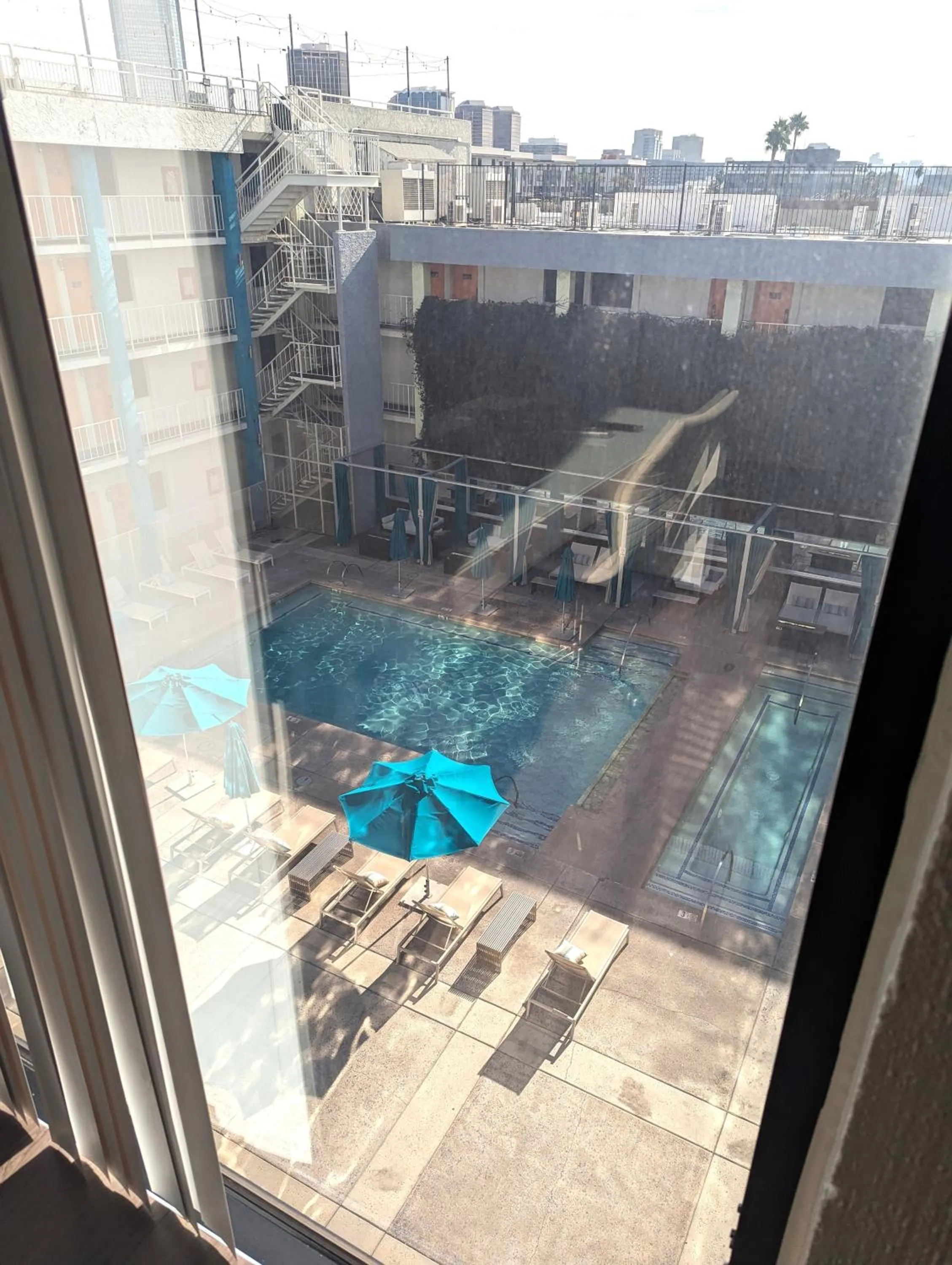 Pool view in The Clarendon Hotel & Spa, BW Signature Collection