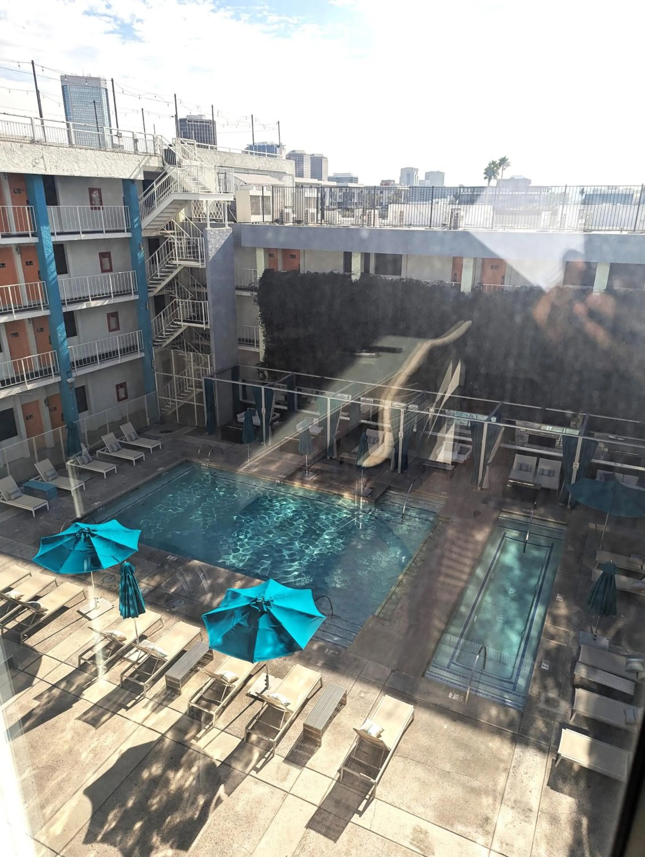 Pool view in The Clarendon Hotel & Spa, BW Signature Collection