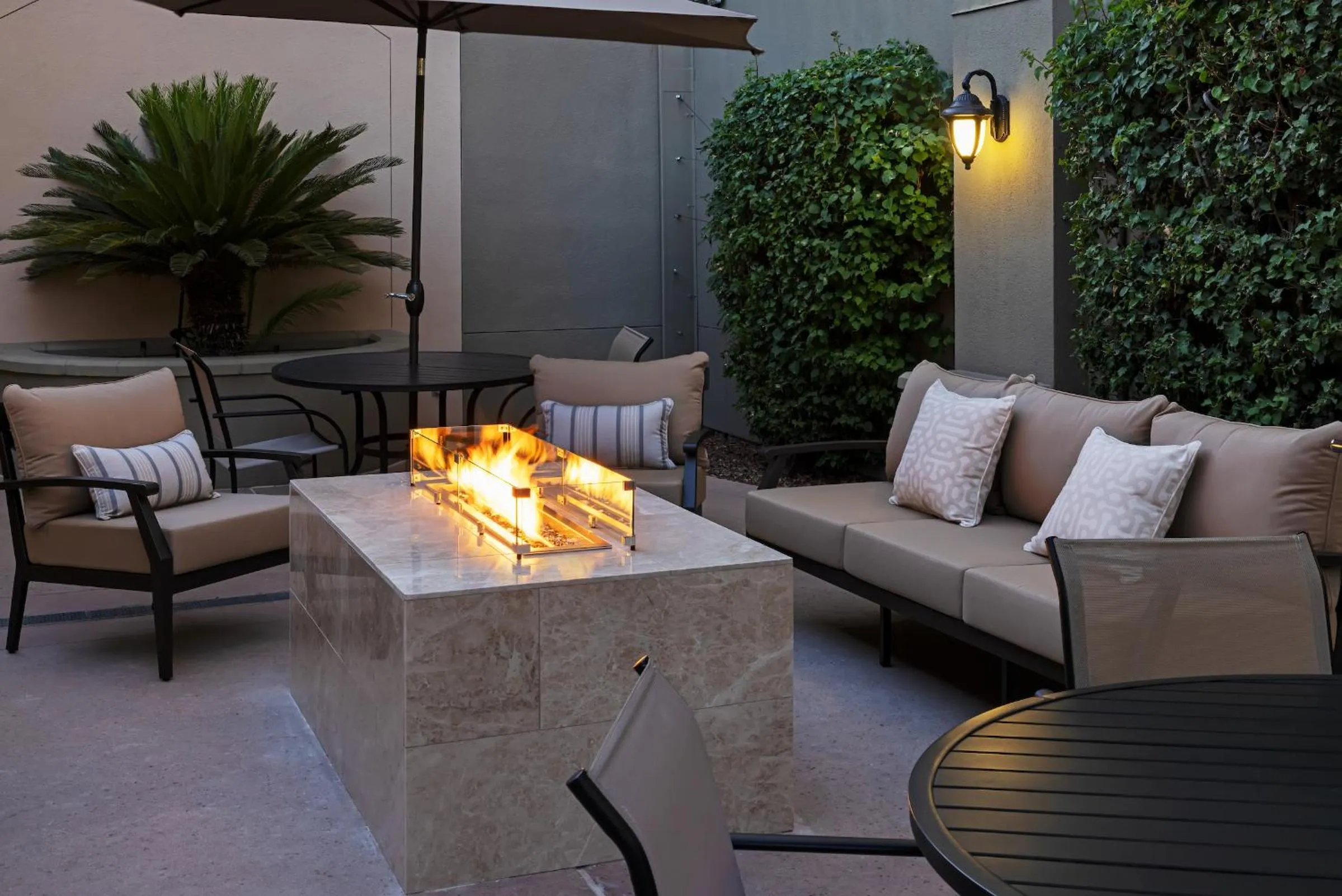 fireplace in Courtyard by Marriott Baldwin Park
