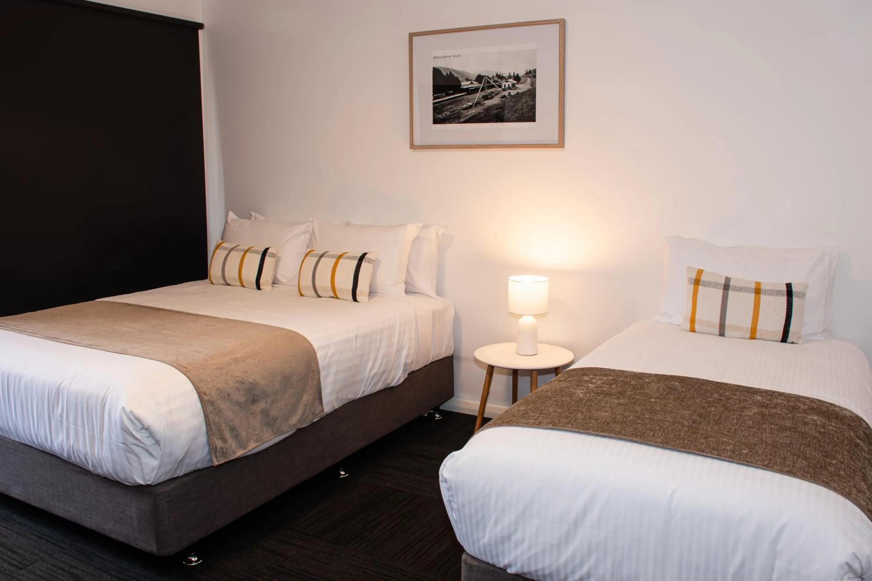 Bed in Alpine Hotel Bright