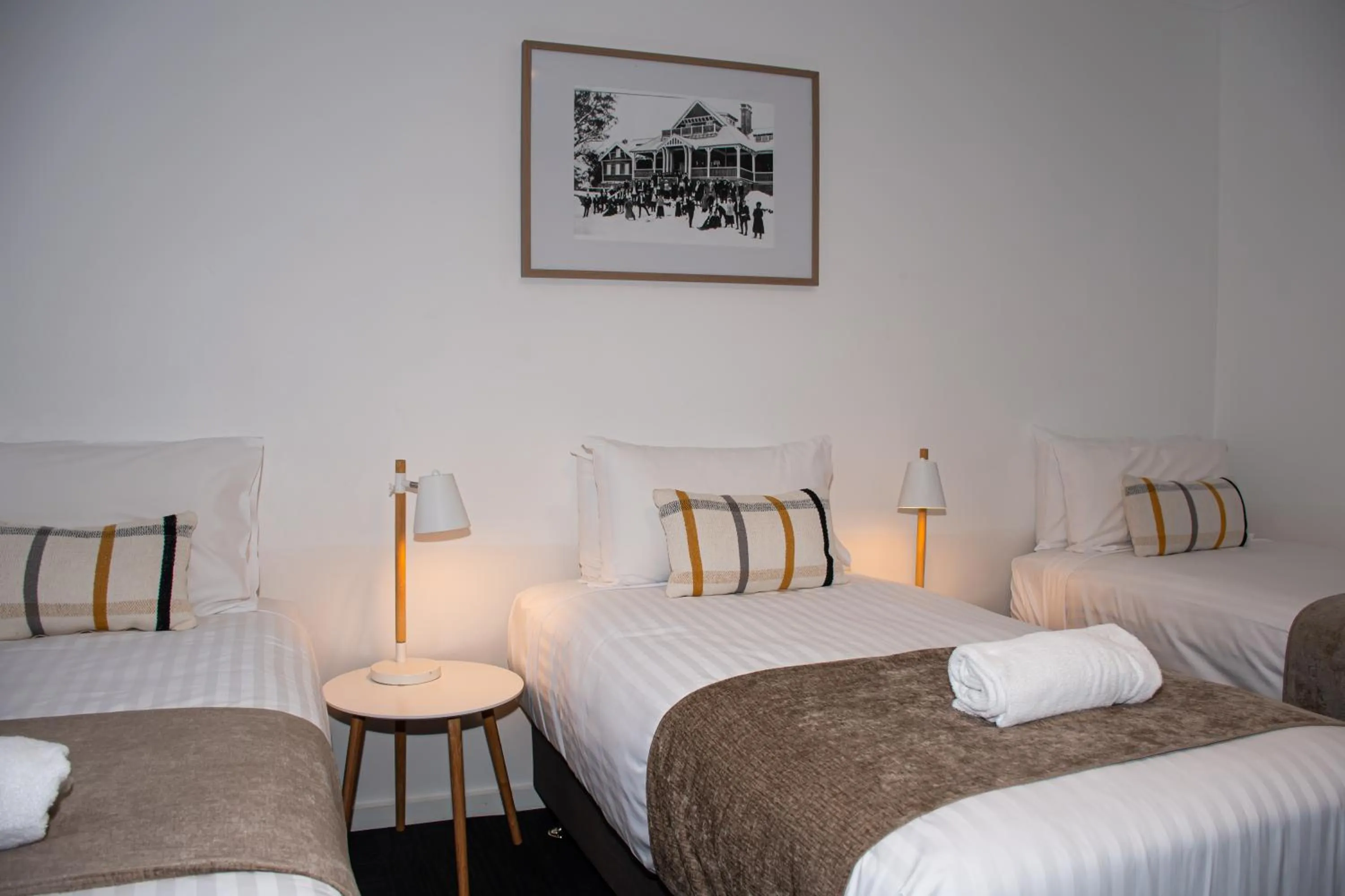 Bed in Alpine Hotel Bright