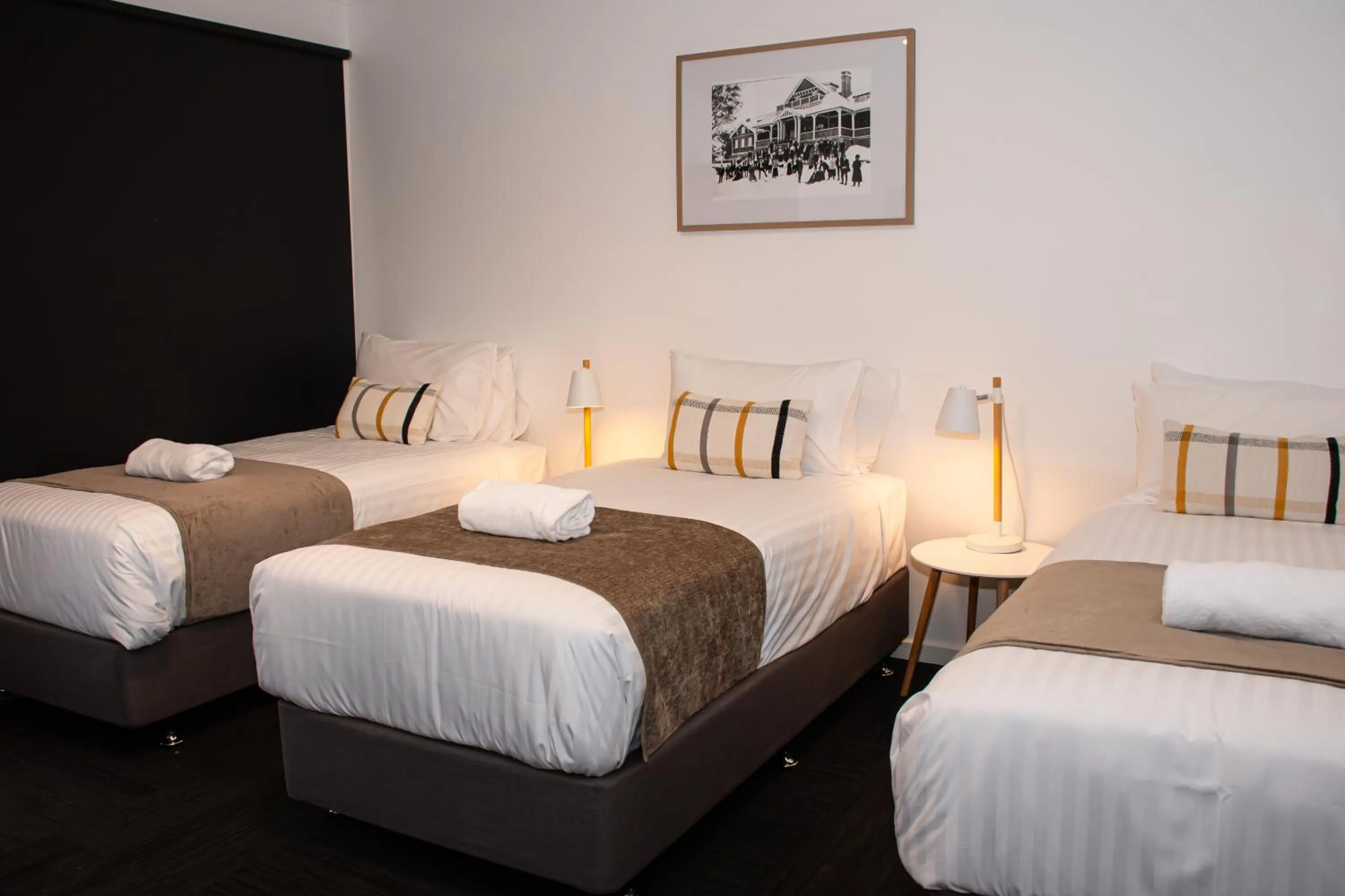 Bed in Alpine Hotel Bright