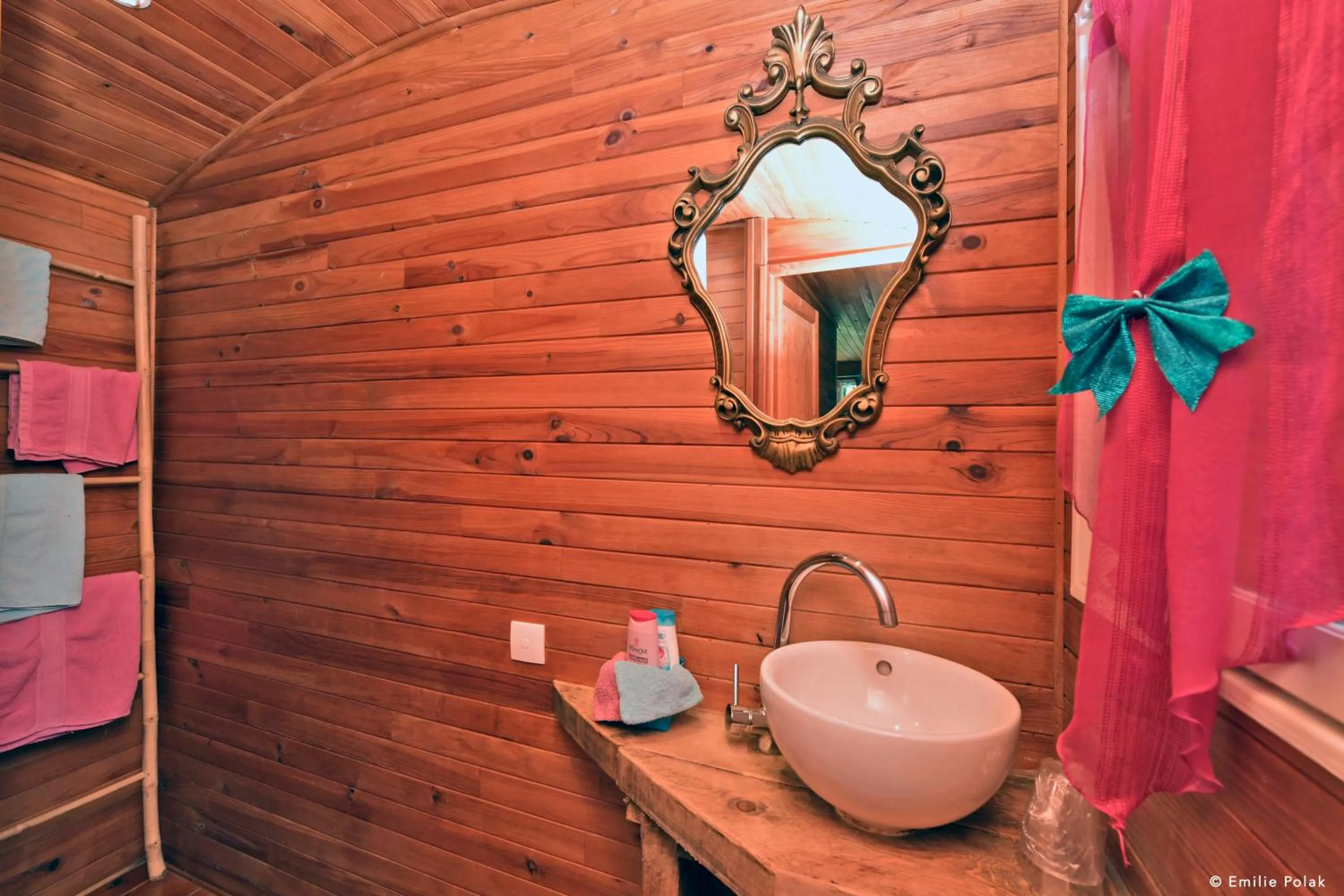 Bathroom in Roulotte La Verdine