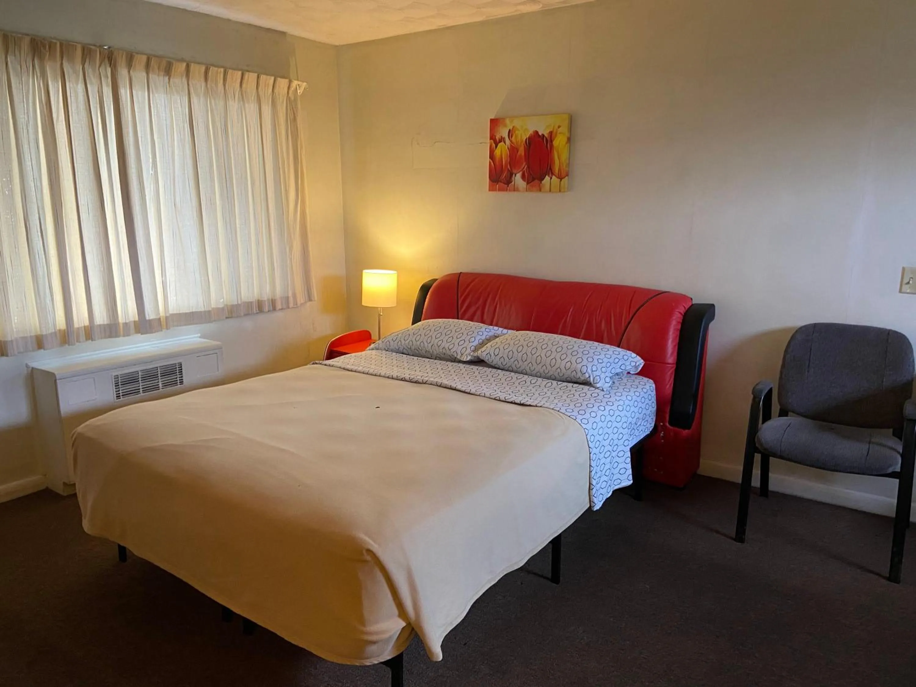 Bed in Driftwood Motel