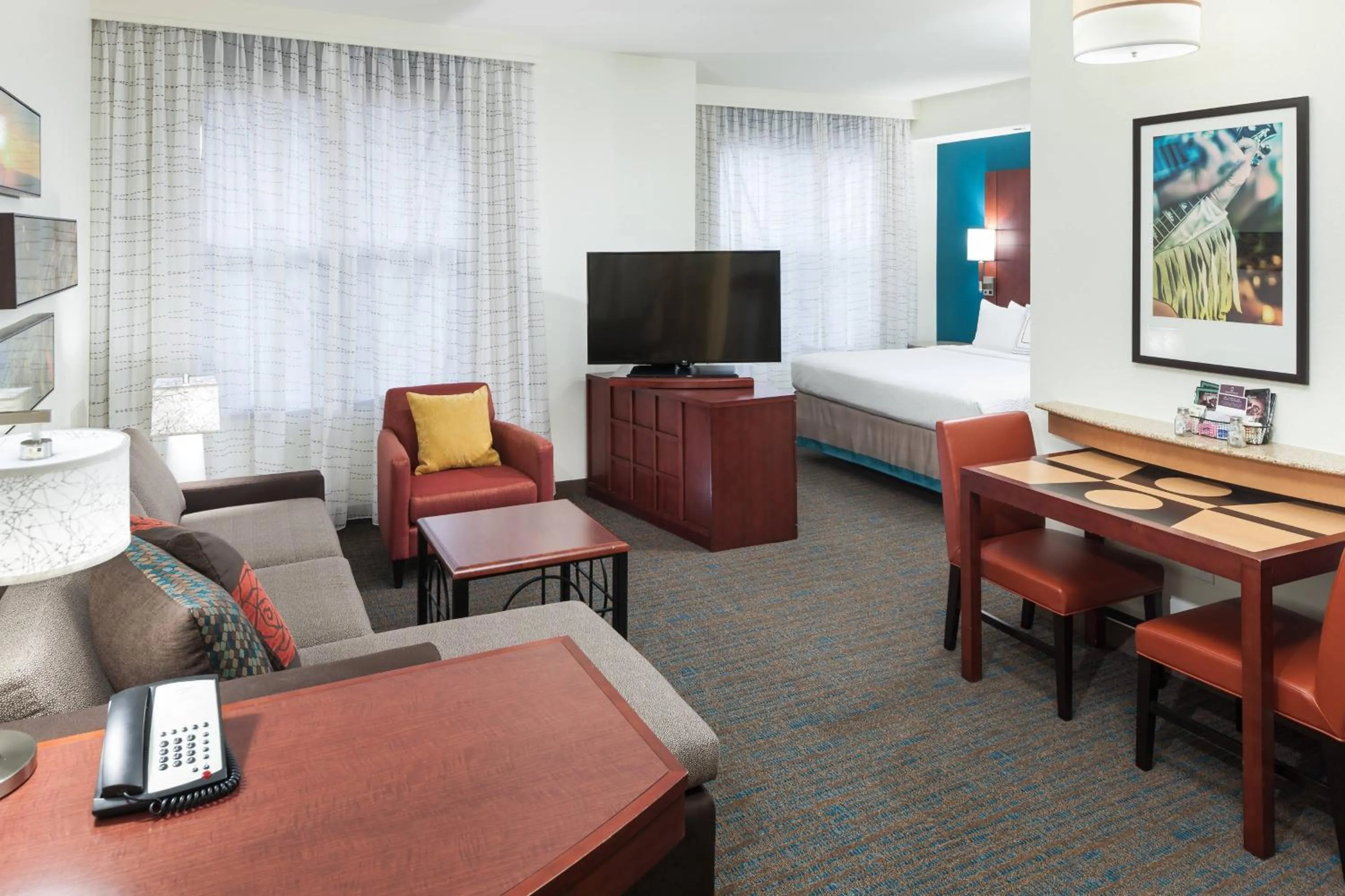 Bedroom, Bed in Residence Inn by Marriott Franklin Cool Springs