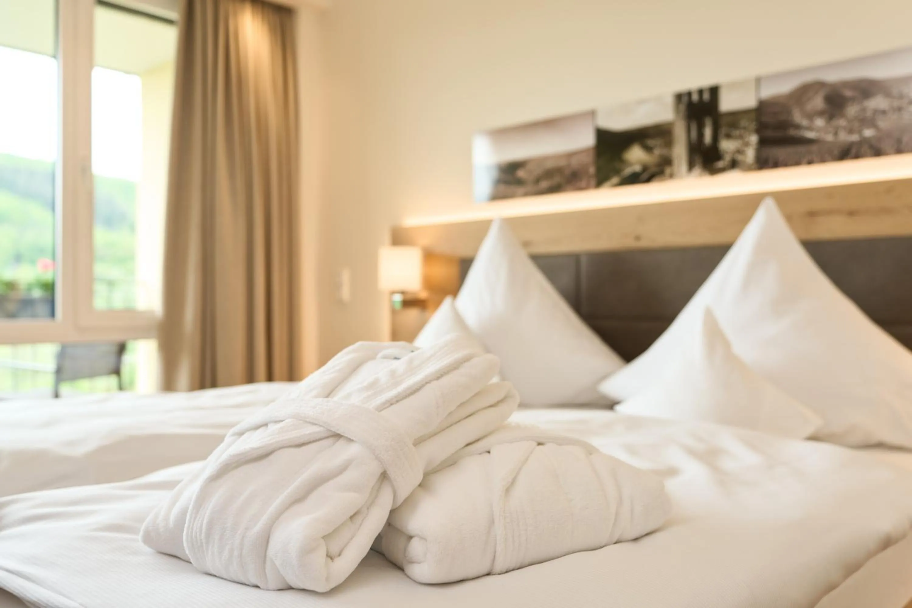 Bed in Hotel Weis