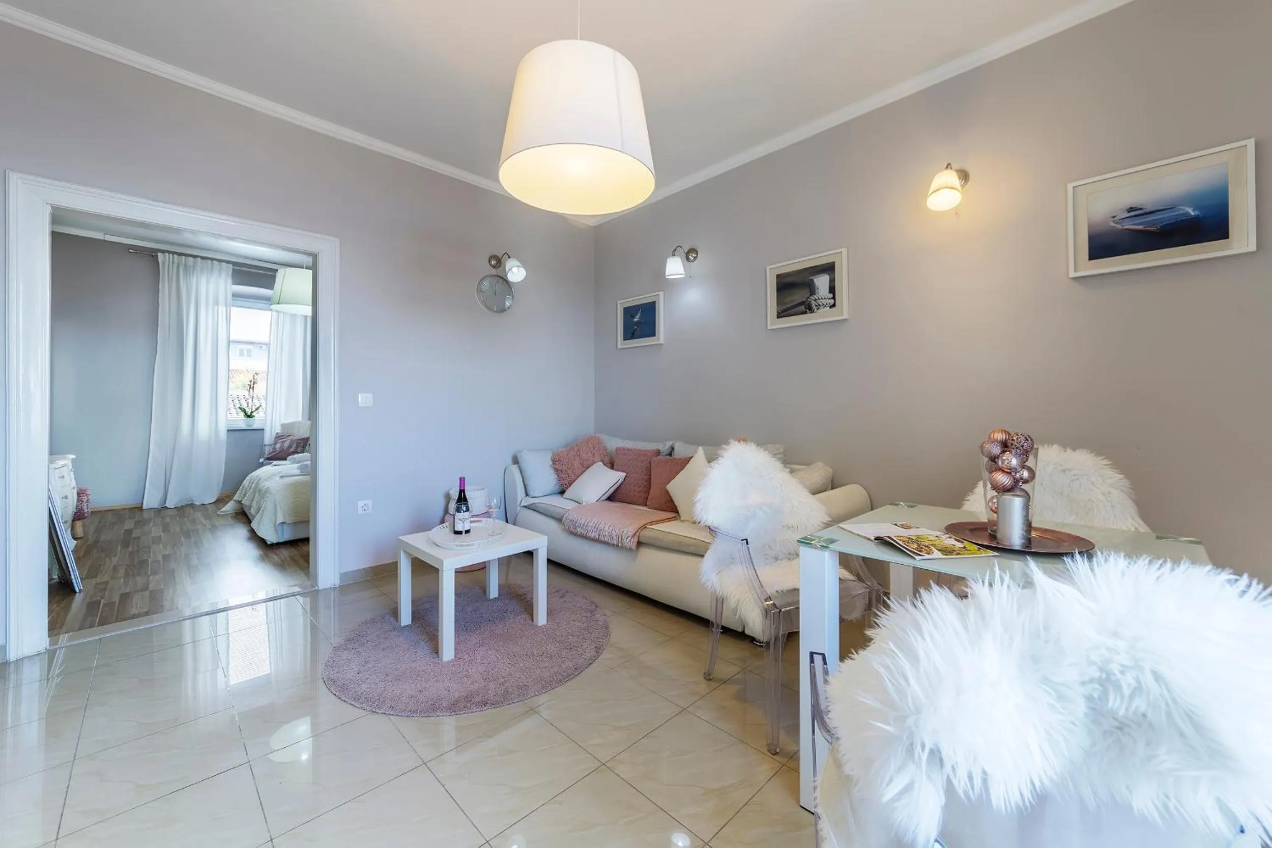 Living room in Captain Emo City Apartments