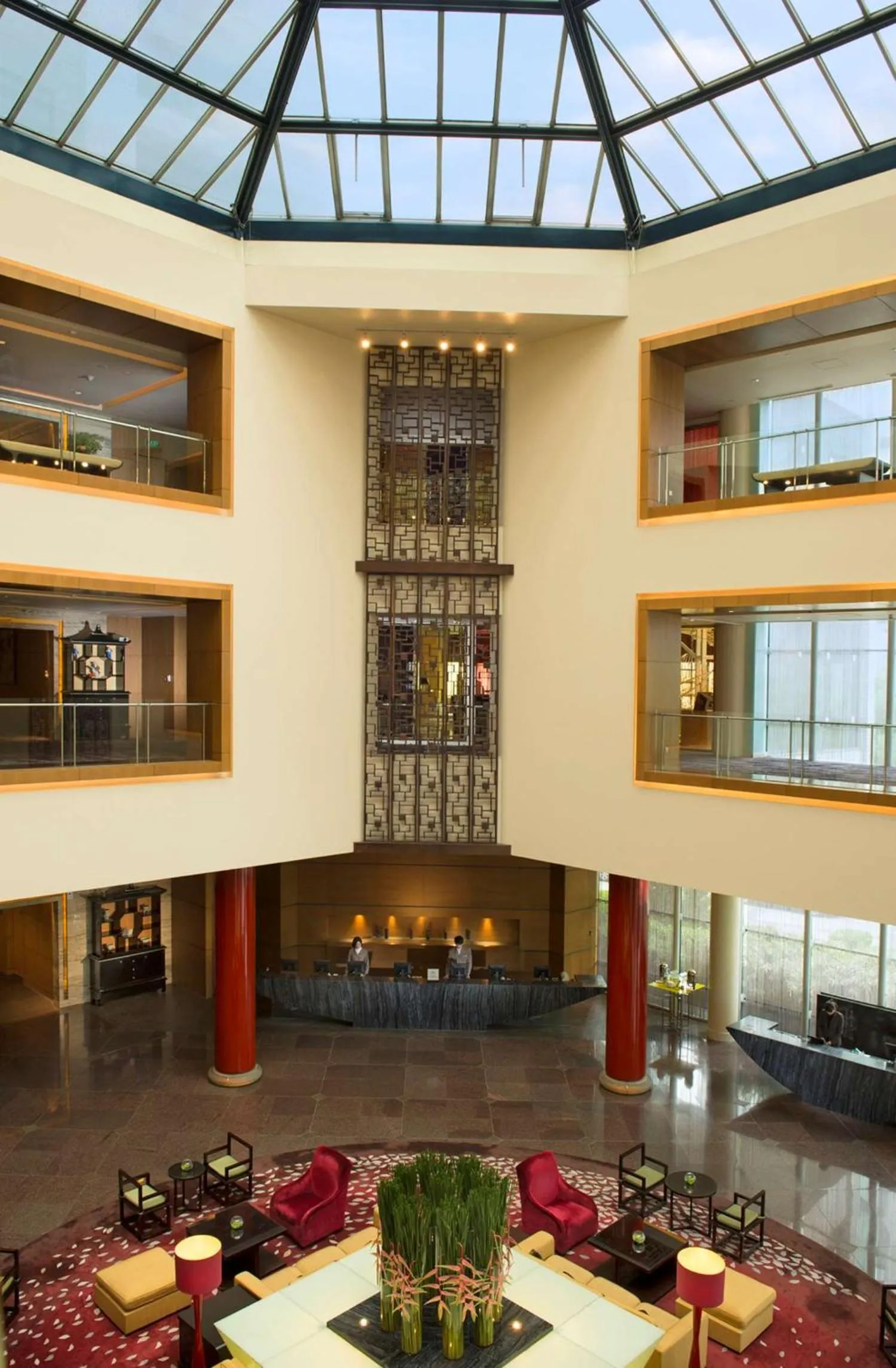 Lobby or reception in Hilton Beijing