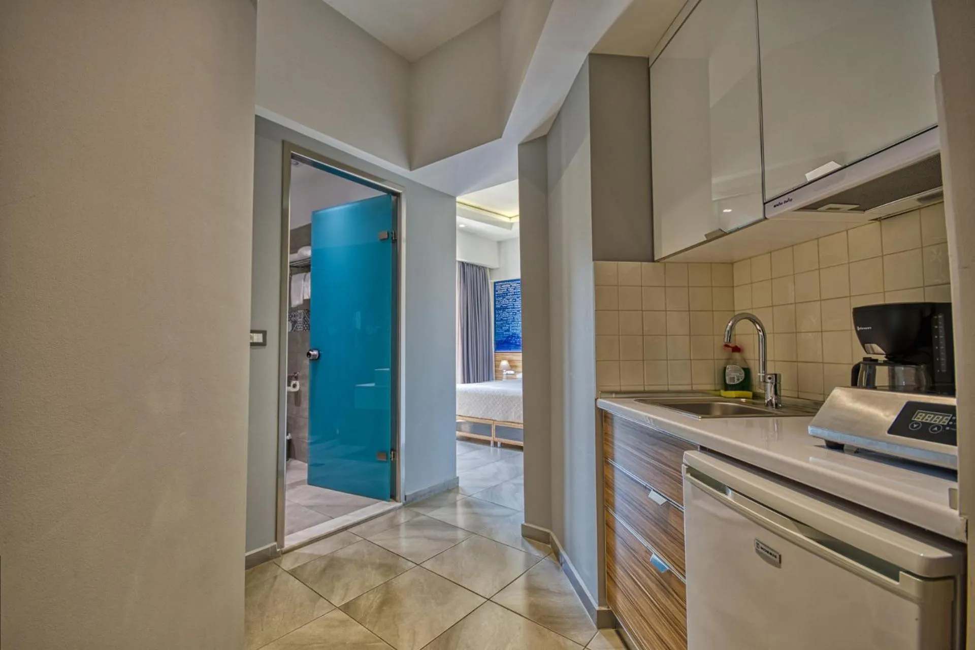 Kitchen or kitchenette in Island Boutique Hotel