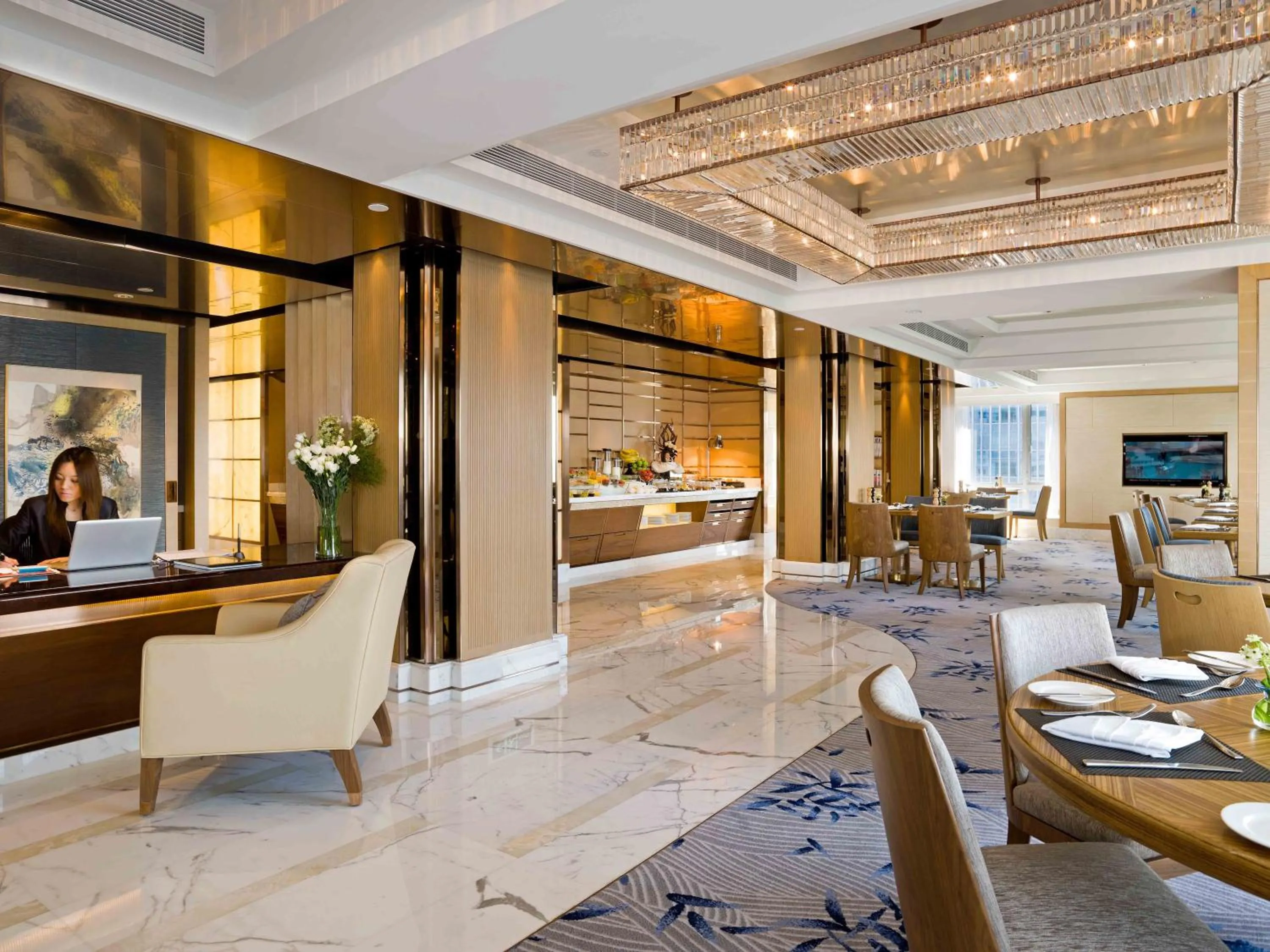 Lobby or reception in Kerry Hotel, Beijing by Shangri-La - 5 Kilometers to The Forbidden City