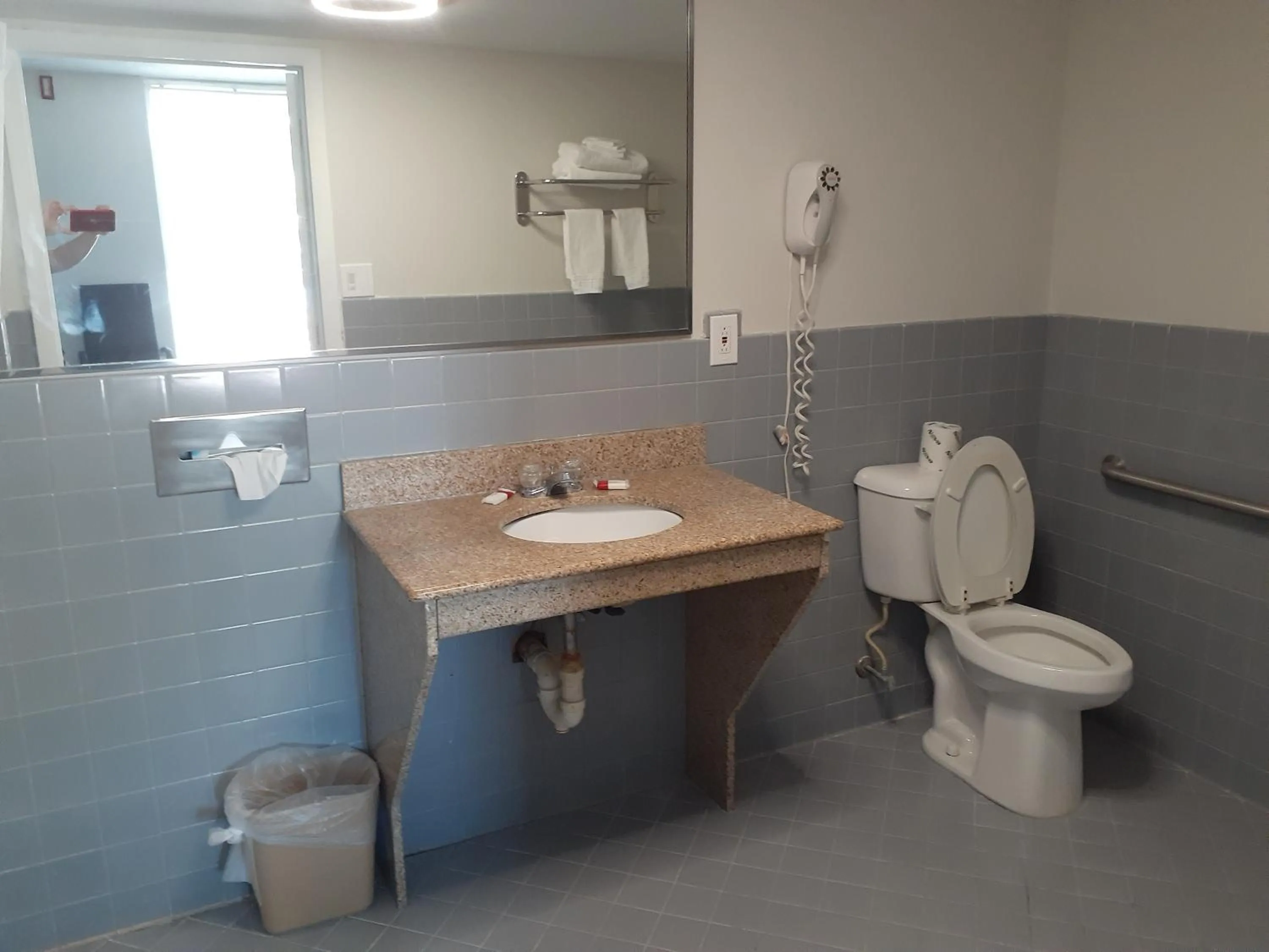 Bathroom in Travelodge by Wyndham Virginia Beach Bay Beach