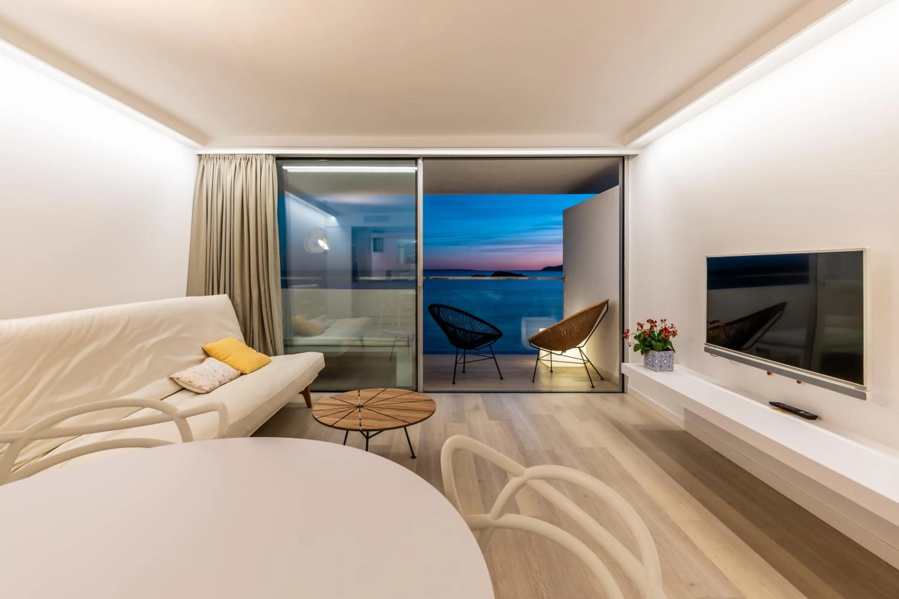 Living room in Sud Ibiza Suites