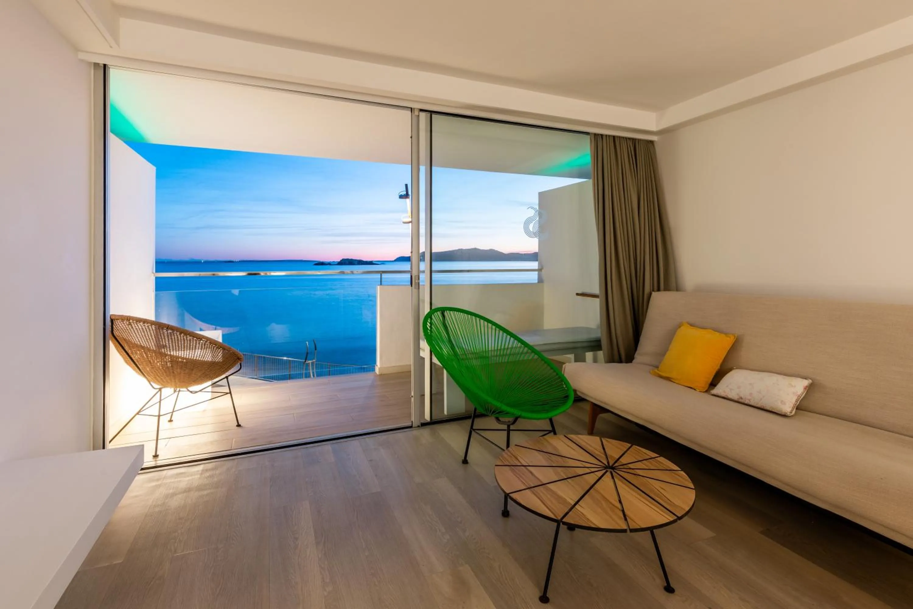 Living room in Sud Ibiza Suites