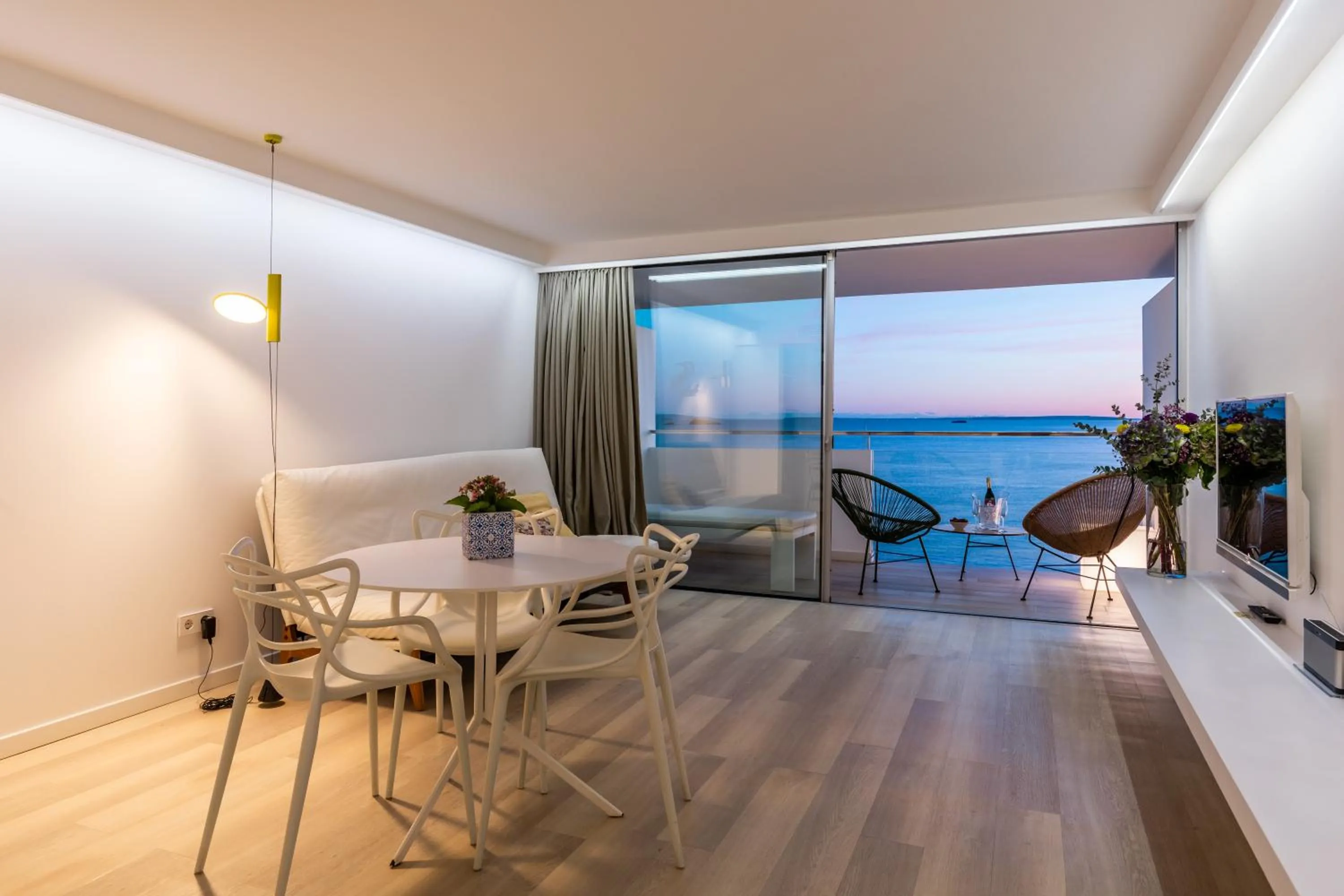 Living room in Sud Ibiza Suites