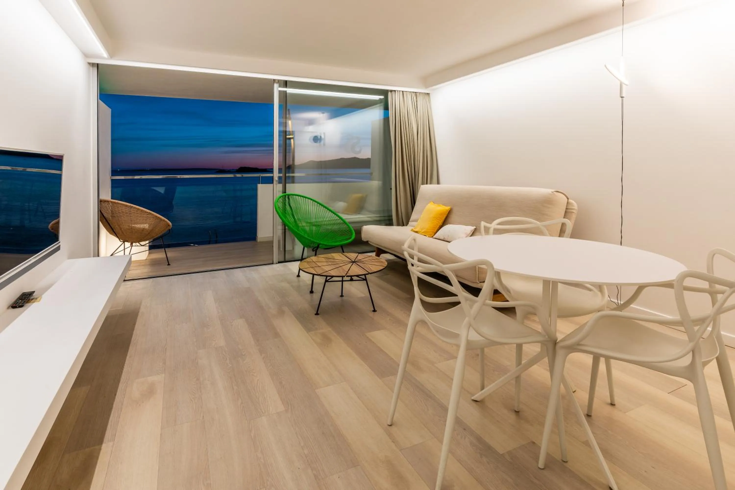 Living room in Sud Ibiza Suites