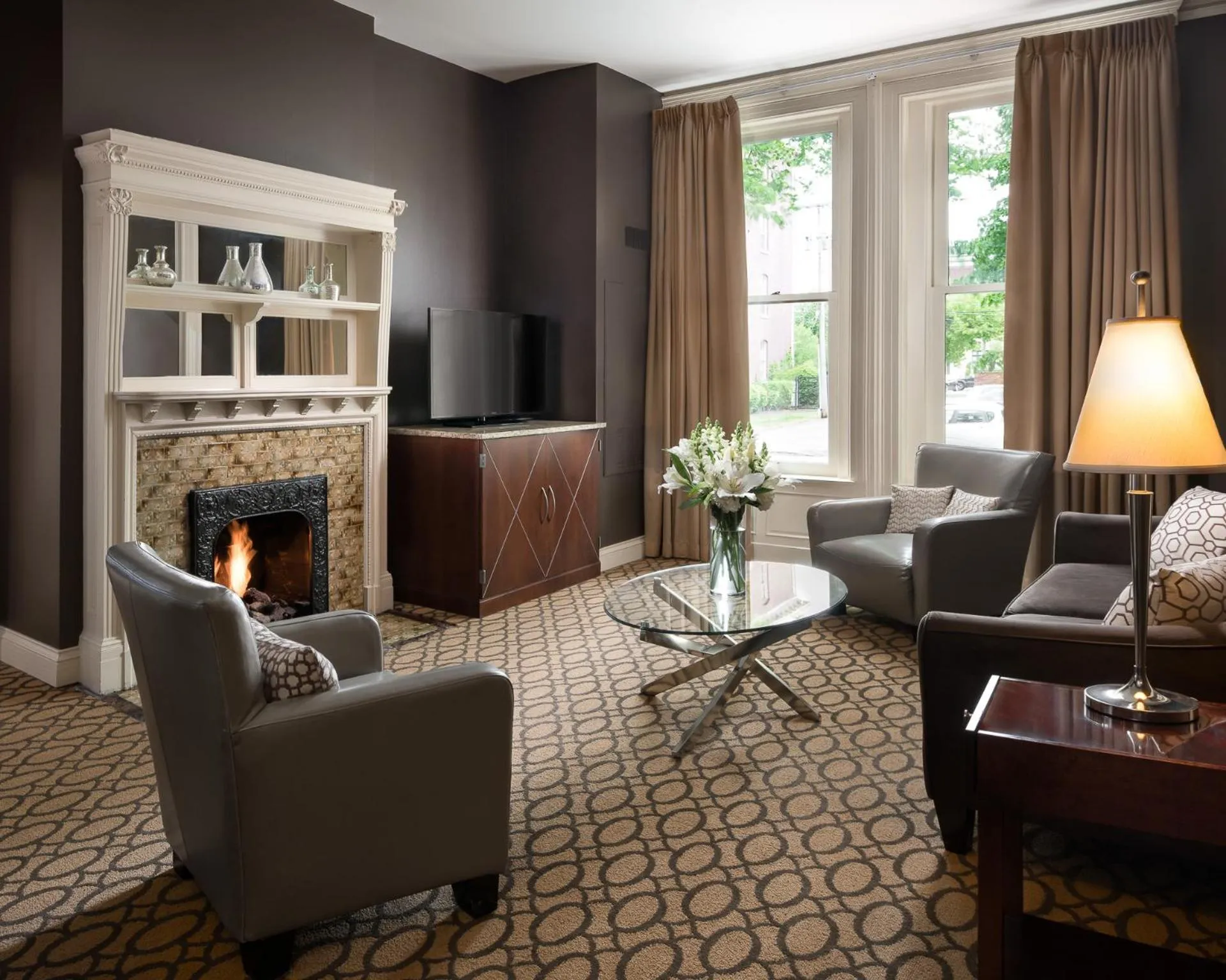 Seating area in The Mansion on Delaware Avenue