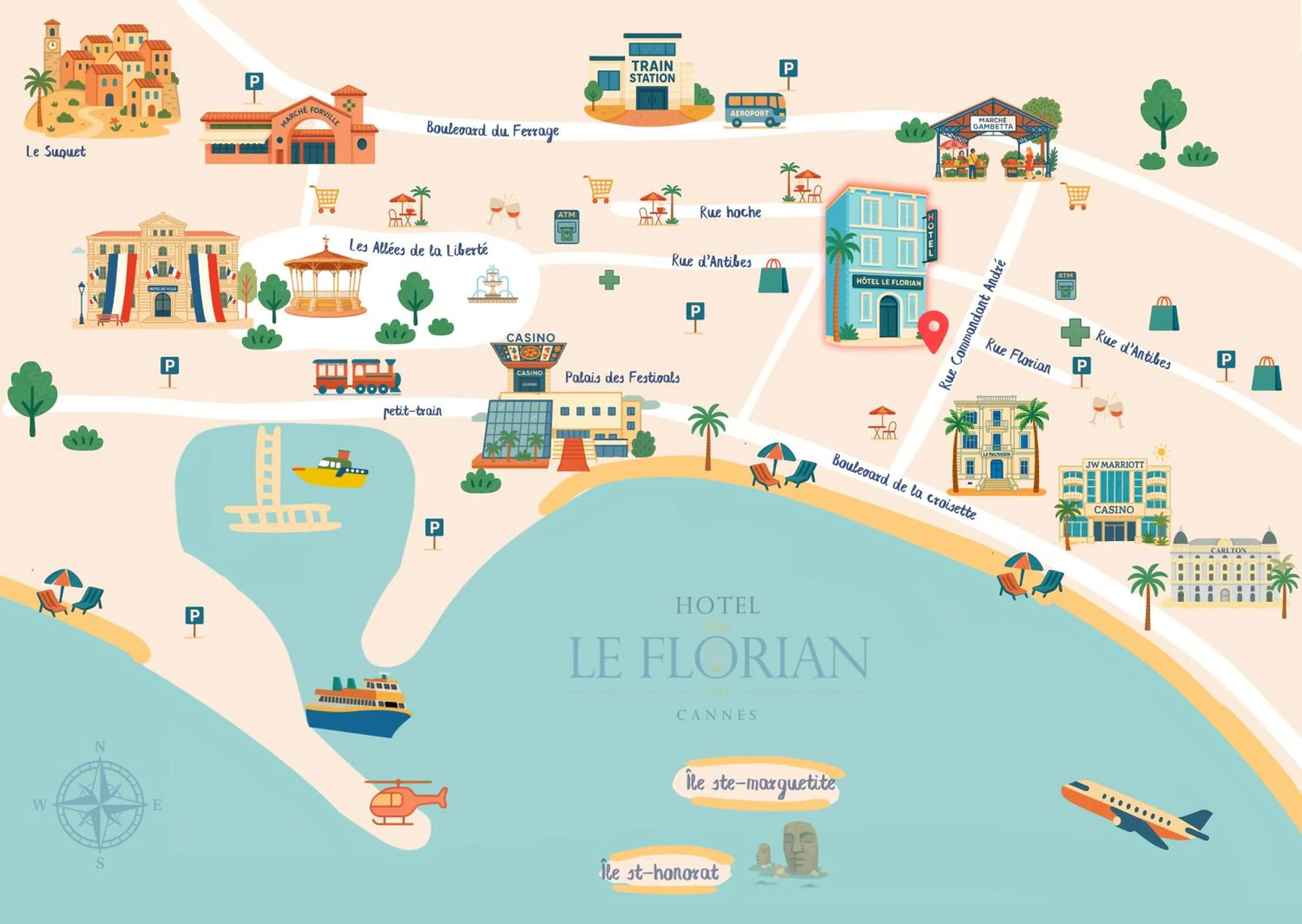 Location in Hotel Le Florian