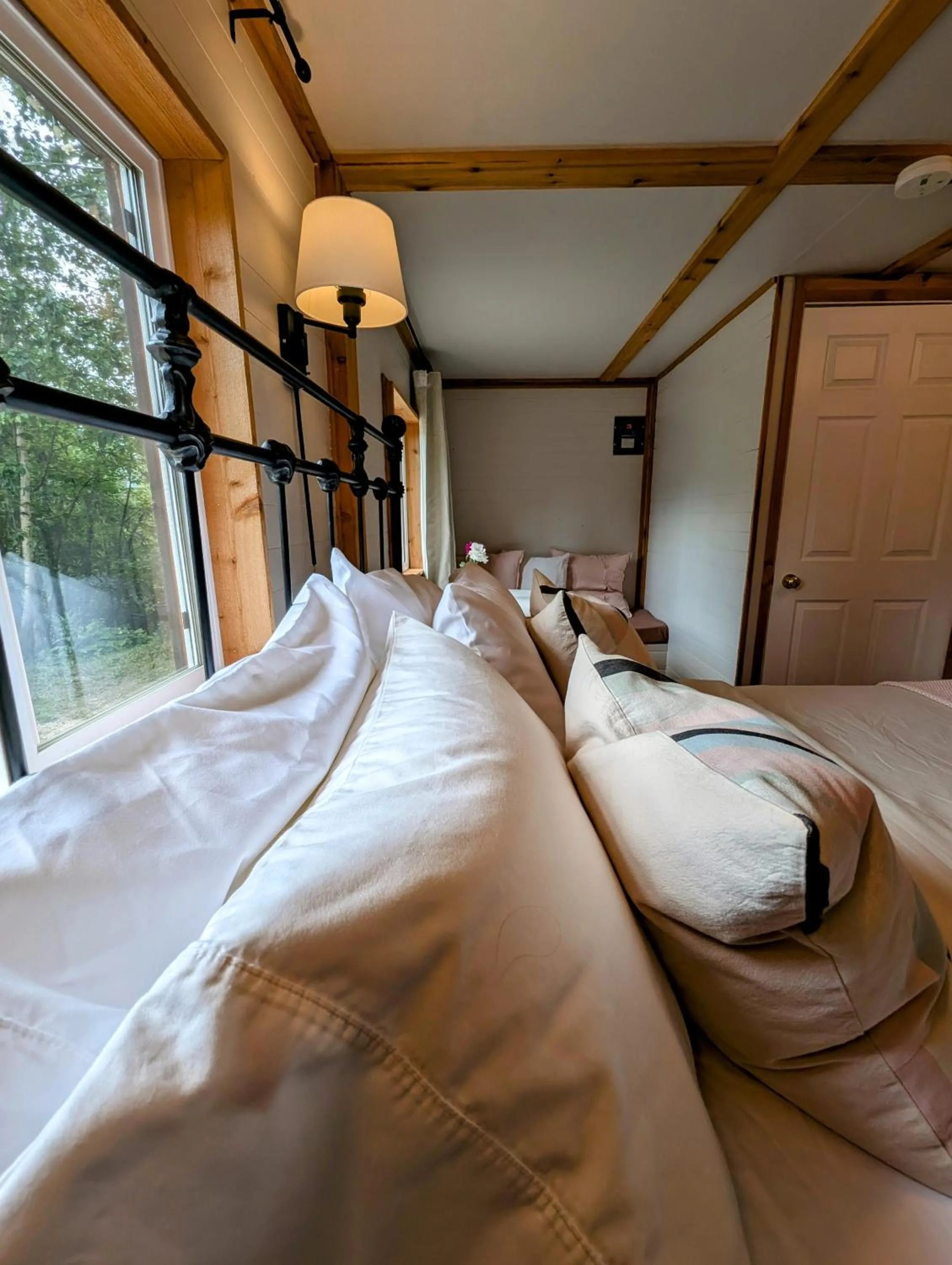 Bed in The Rusty Antler Cabin
