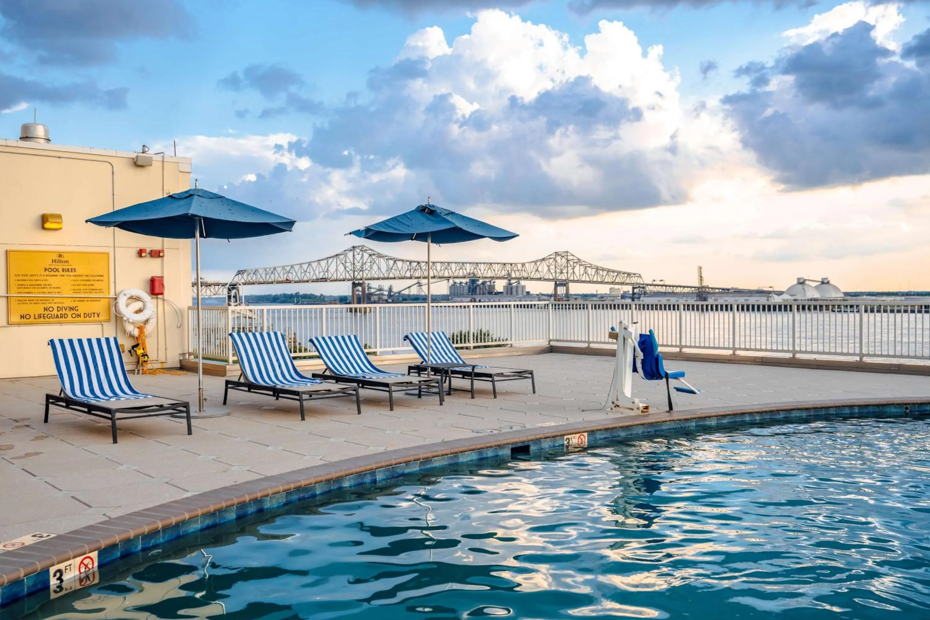 Pool view in Hilton Baton Rouge Capitol Center