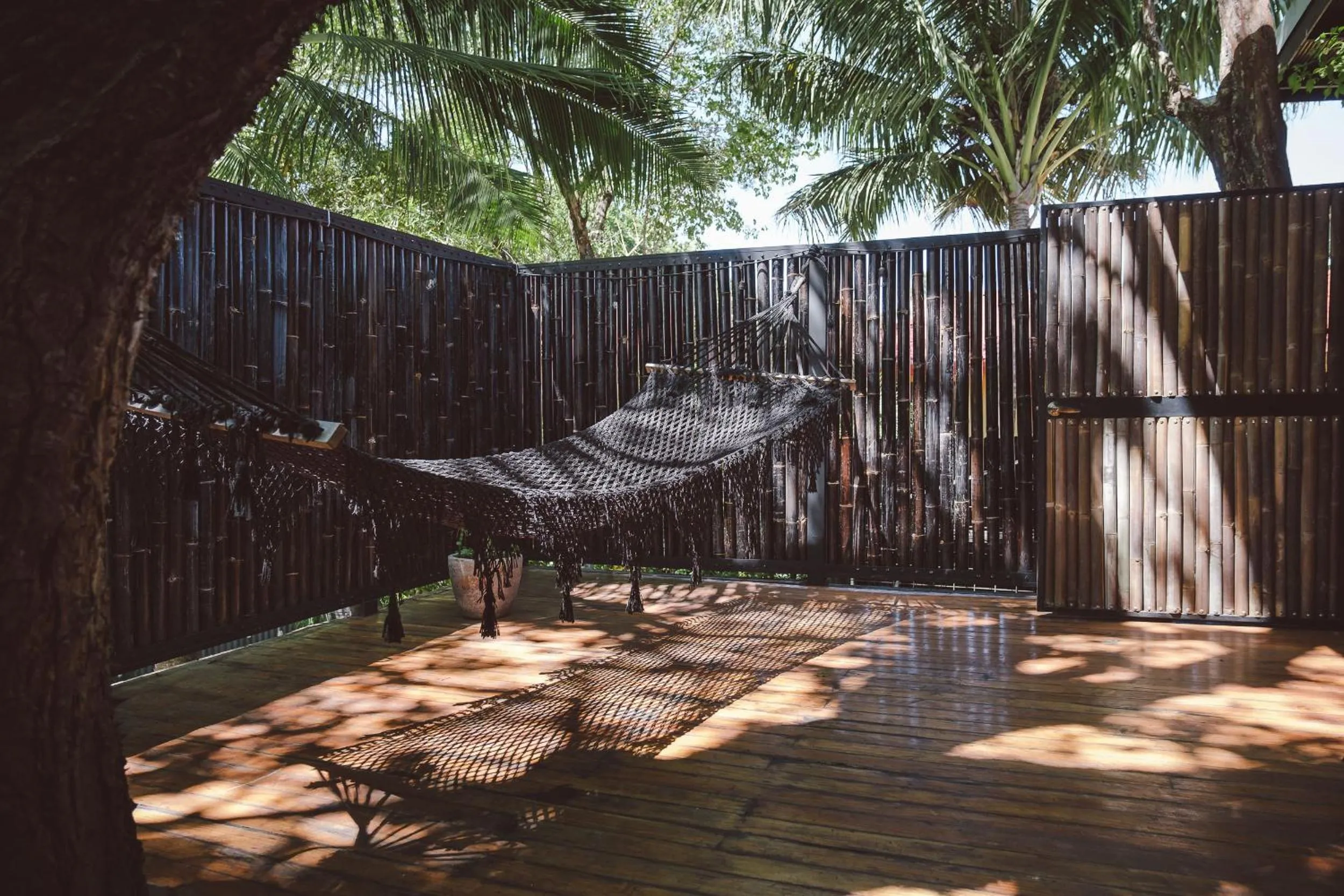 Patio in La Negra Surf Hotel