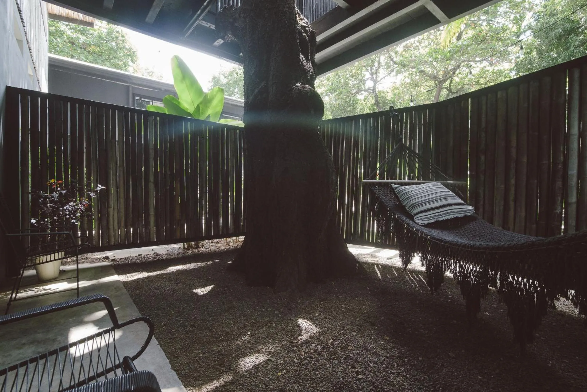 Patio in La Negra Surf Hotel