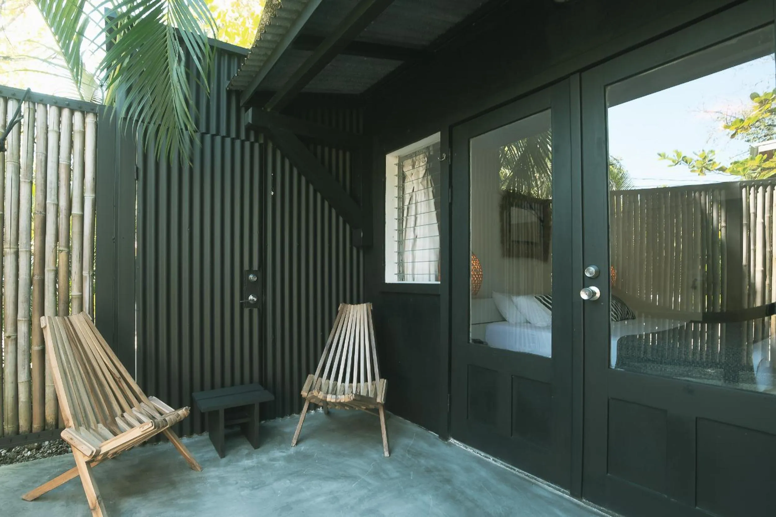 Patio in La Negra Surf Hotel