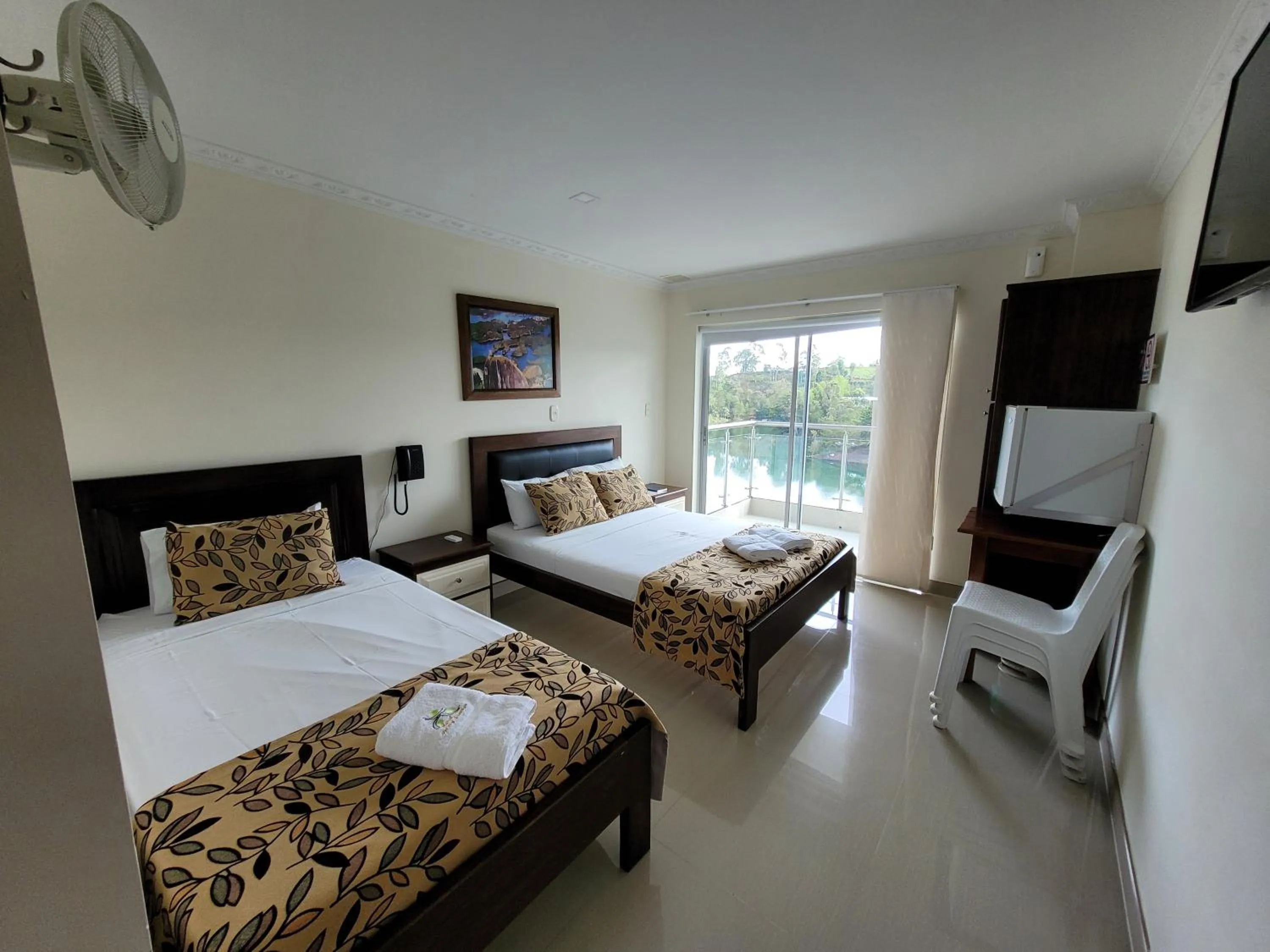 Bed in Hotel Verony Guatape