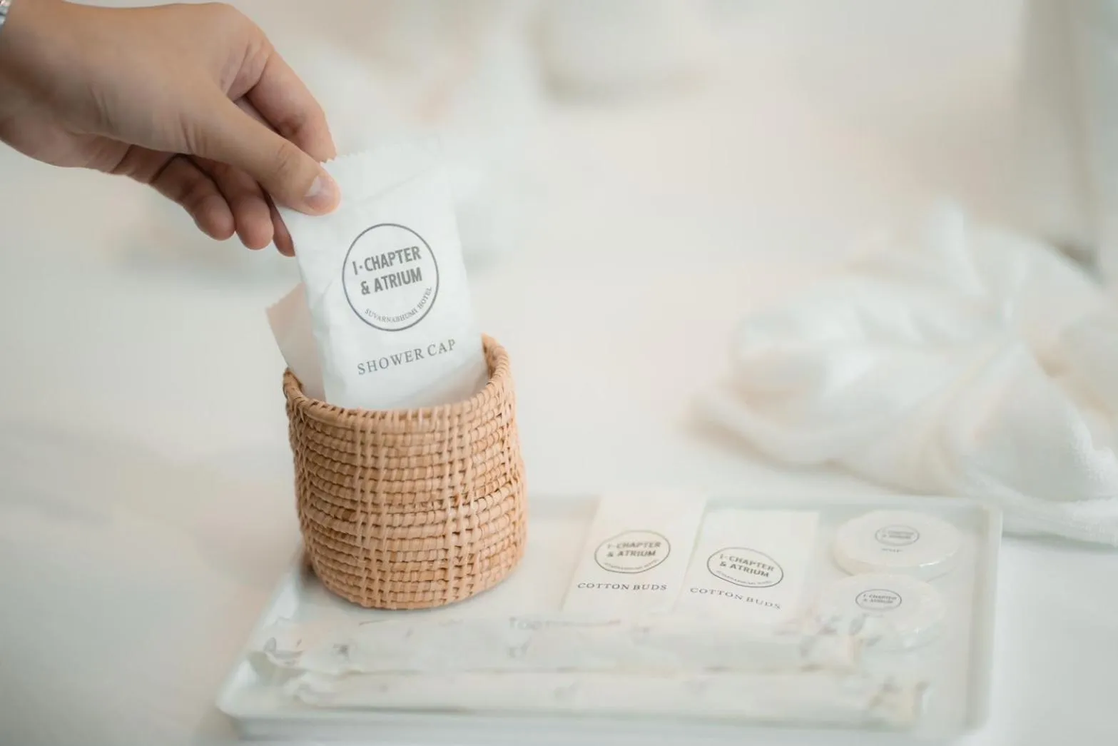 Decorative detail, Bed in iChapter Hotel Suvarnabhumi