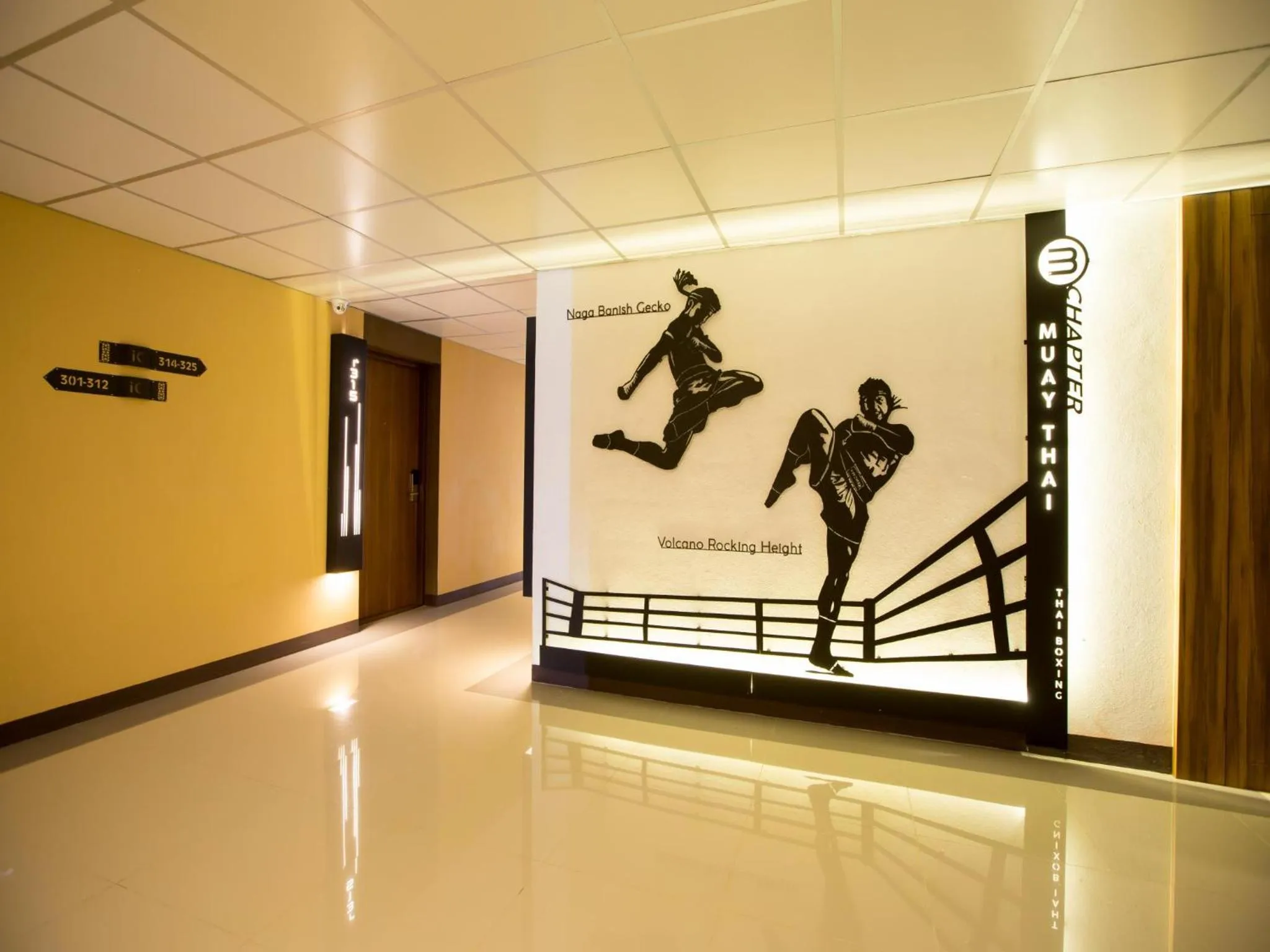 Decorative detail in iChapter Hotel Suvarnabhumi