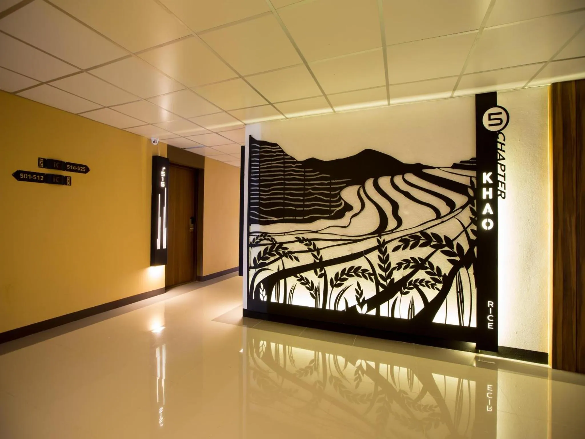 Decorative detail in iChapter Hotel Suvarnabhumi