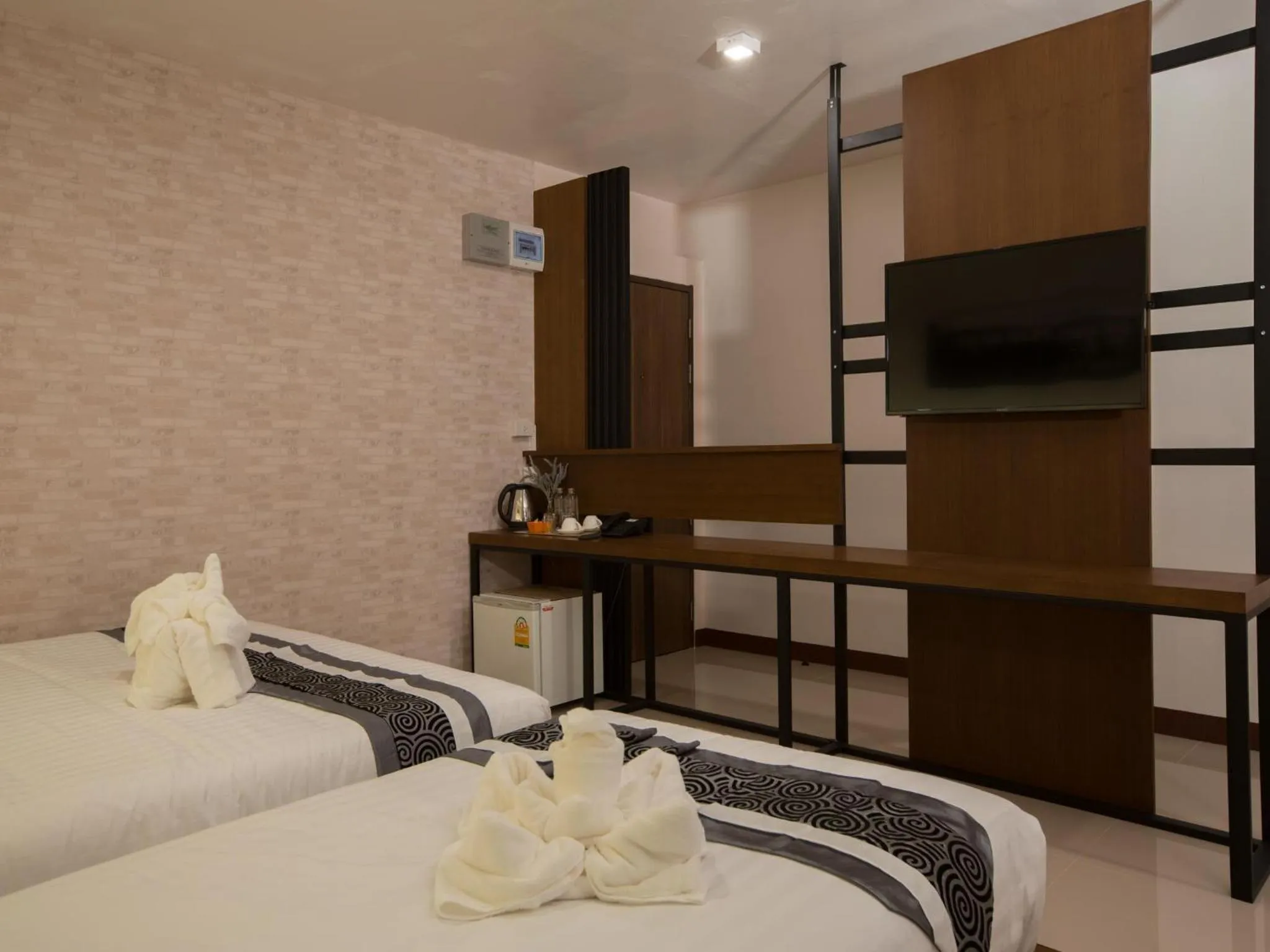 Bed in iChapter Hotel Suvarnabhumi