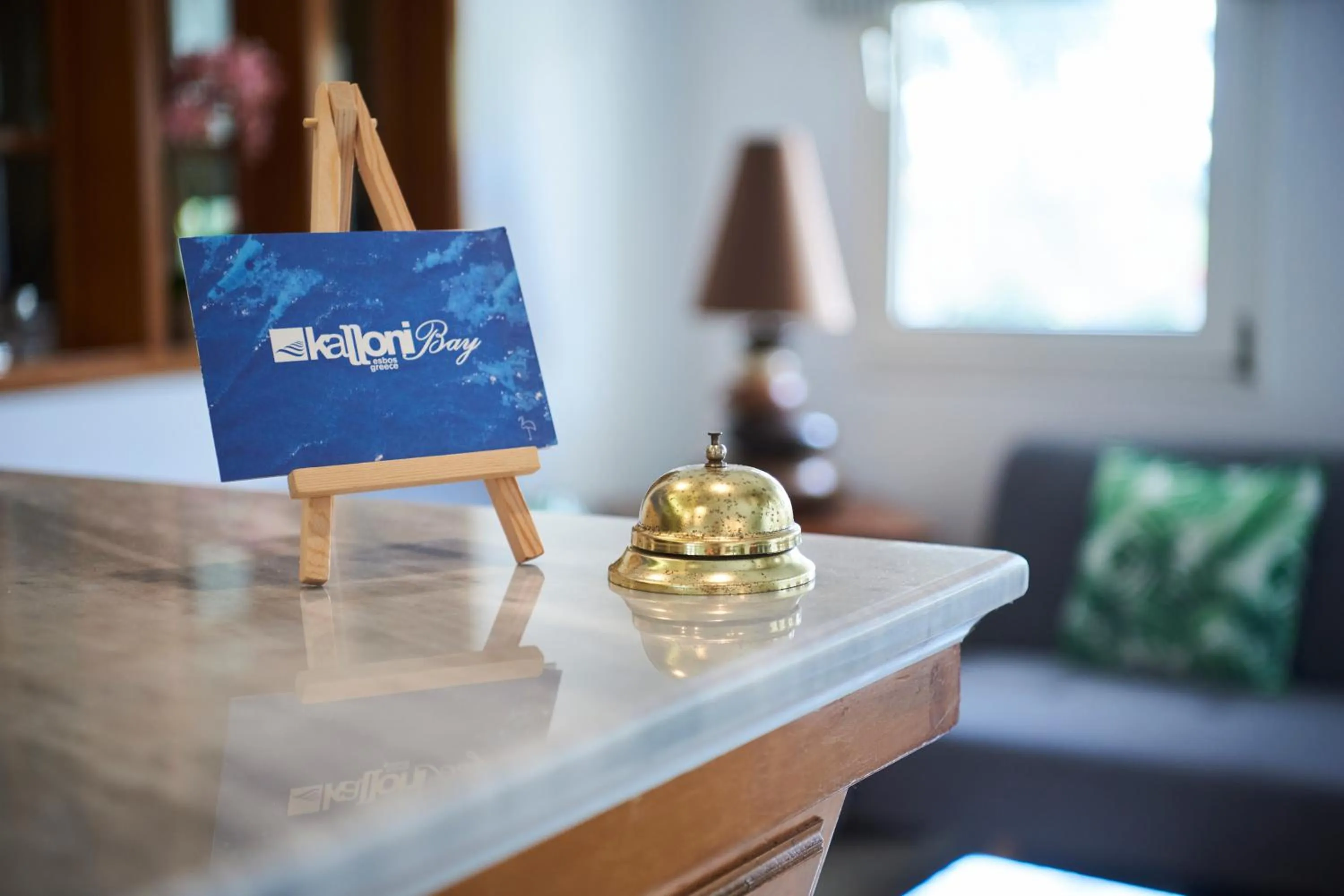 Lobby or reception in Kalloni Bay