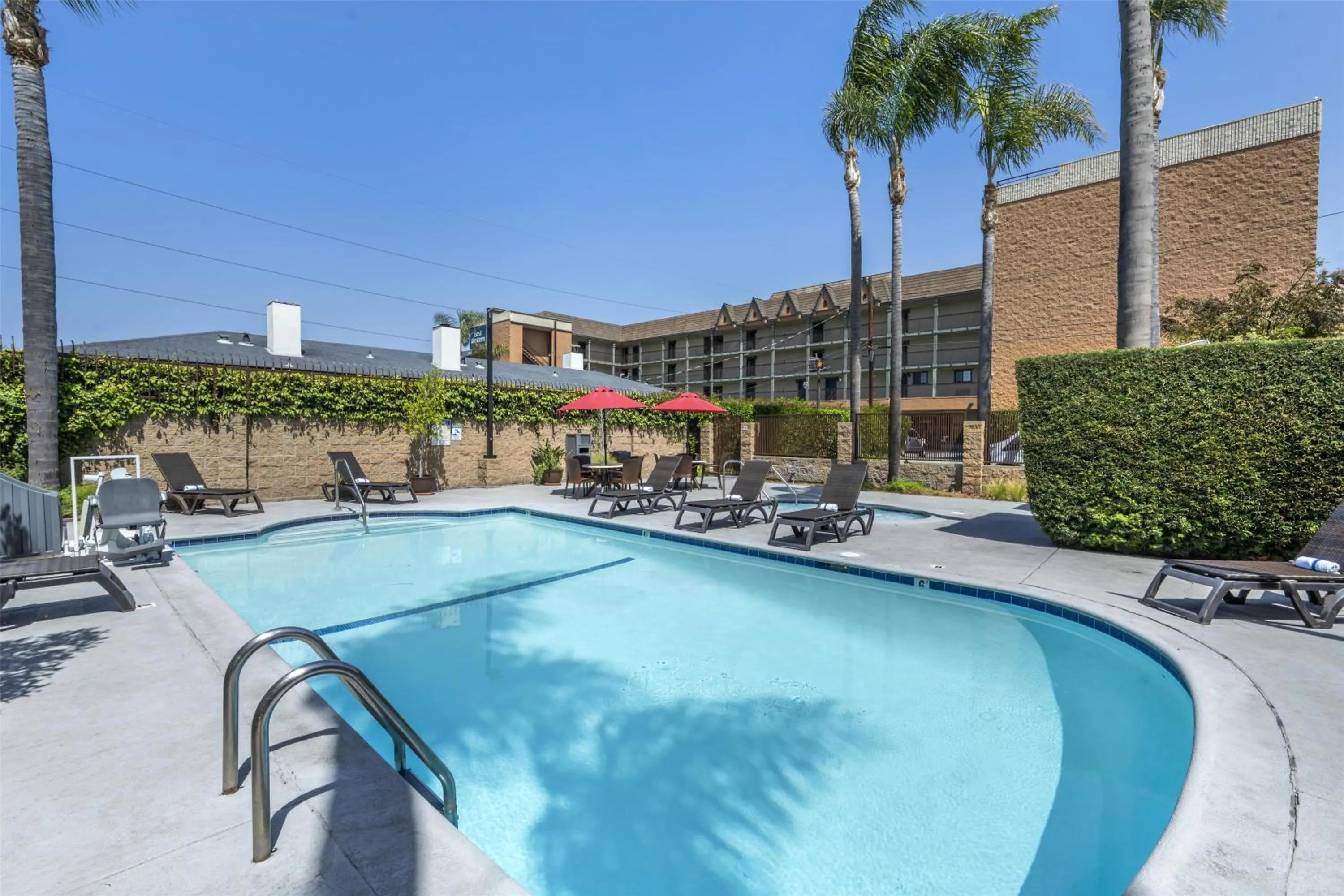 Pool view in Best Western Airpark Hotel - LAX Airport LA Stadium