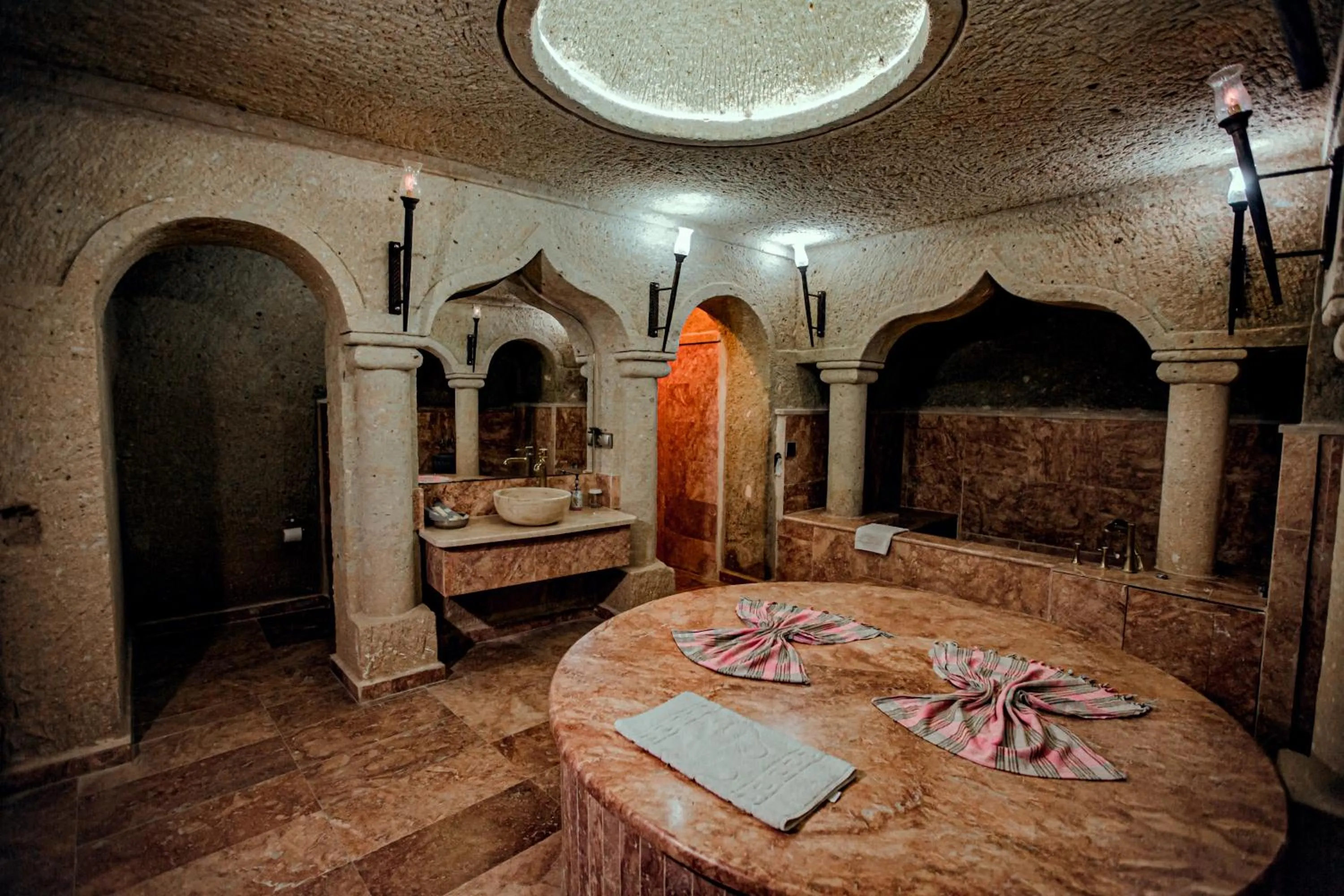 Bathroom in Oread Cave Suites