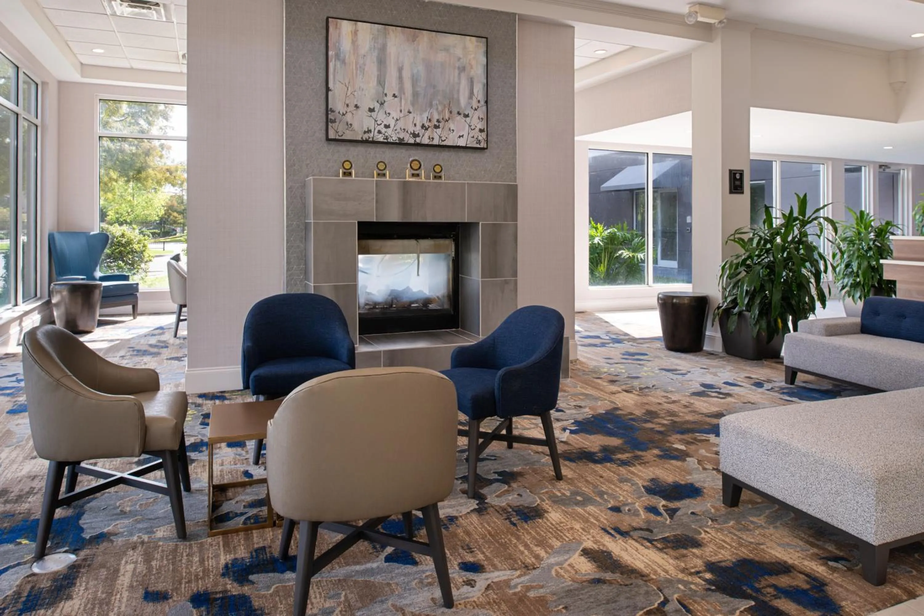Lobby or reception in Hilton Garden Inn Baton Rouge Airport