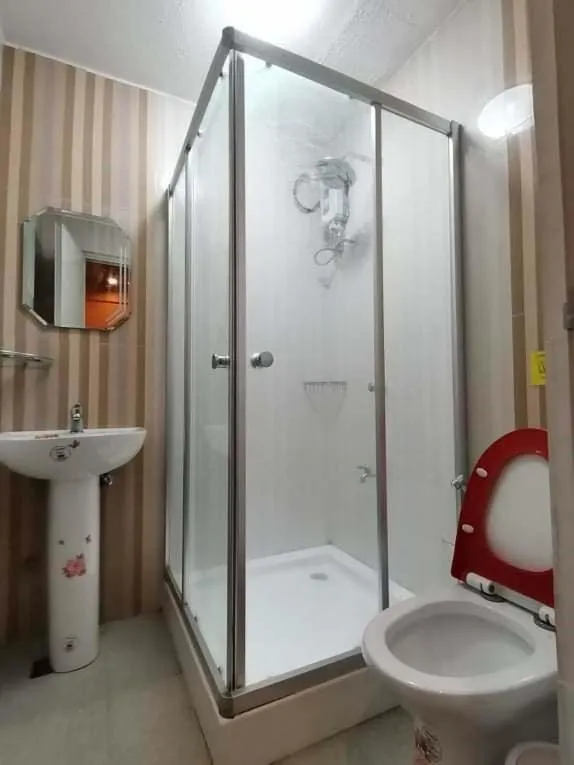 Shower in St. John Island View Pensionne