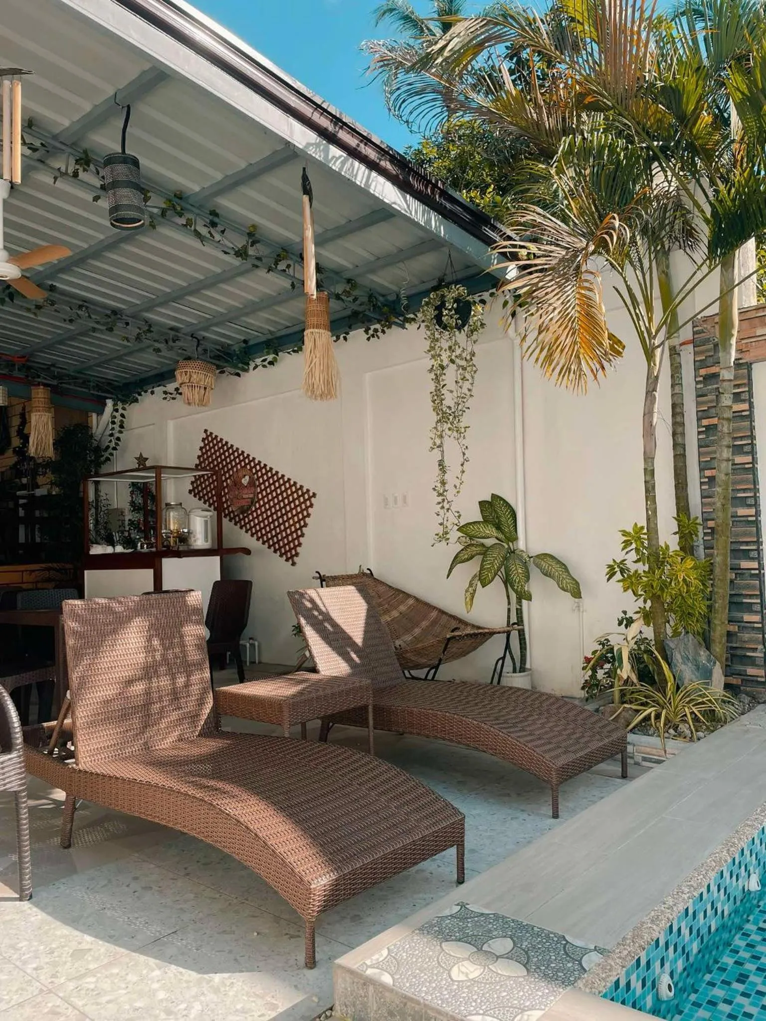 Pool view in St. John Island View Pensionne