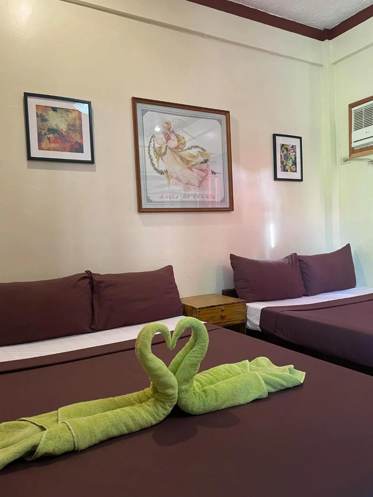 Bed in St. John Island View Pensionne