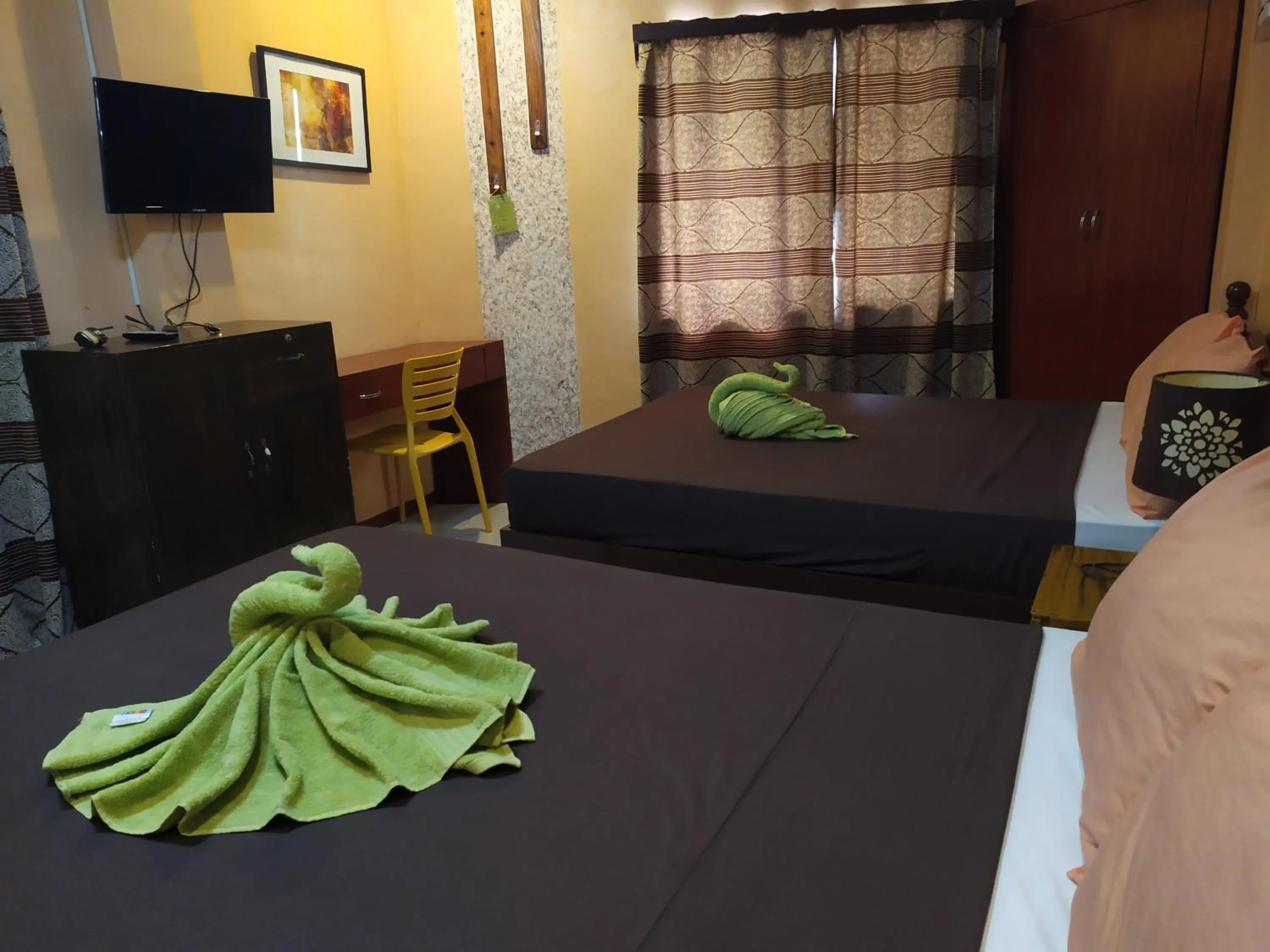 Bed in St. John Island View Pensionne