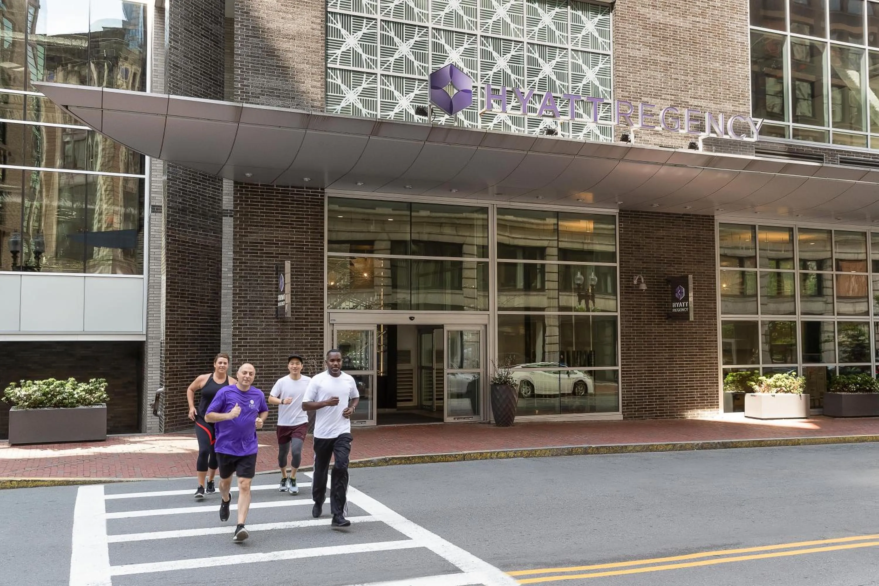 People in Hyatt Regency Boston