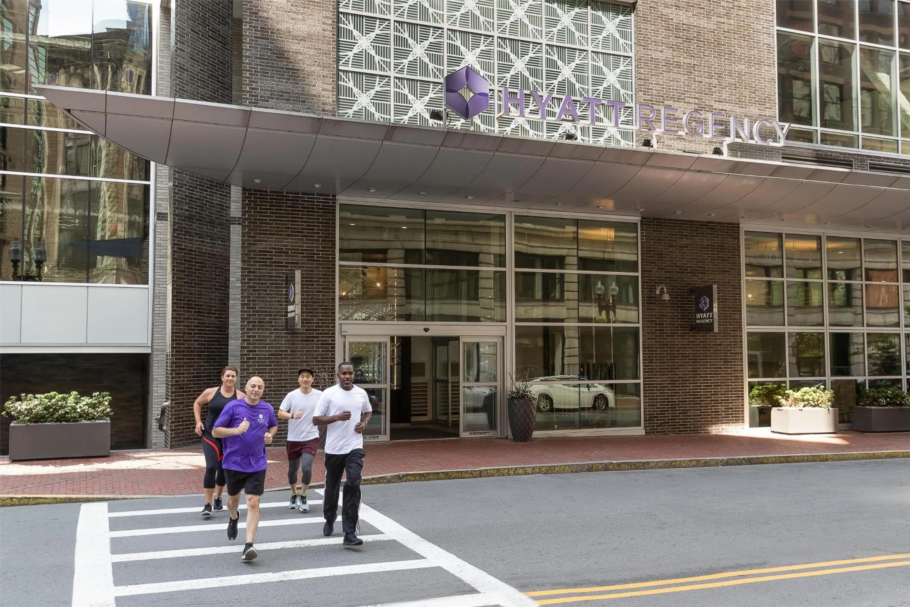 People in Hyatt Regency Boston