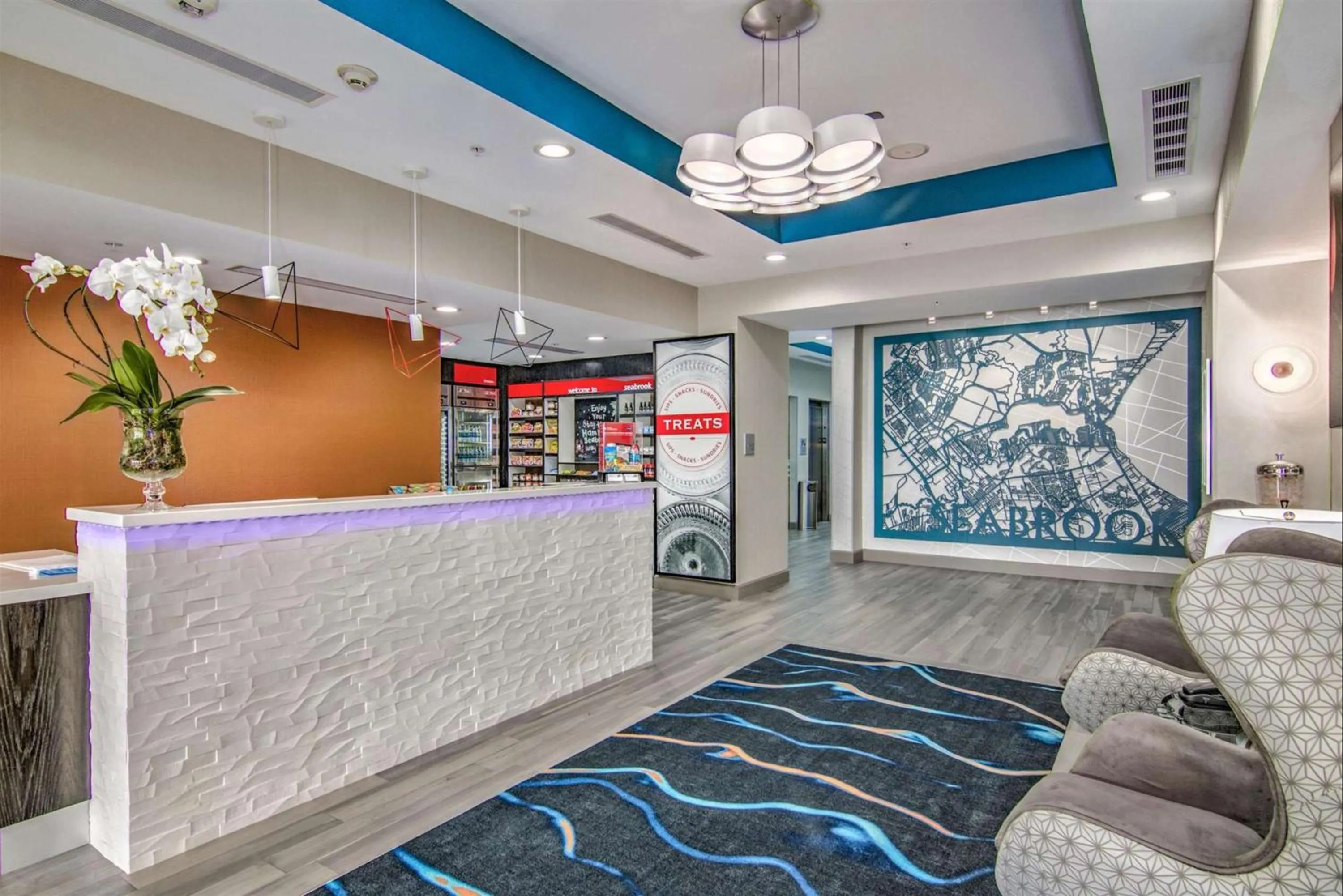 Lobby or reception in Hampton Inn Houston NASA-Johnson Space Center