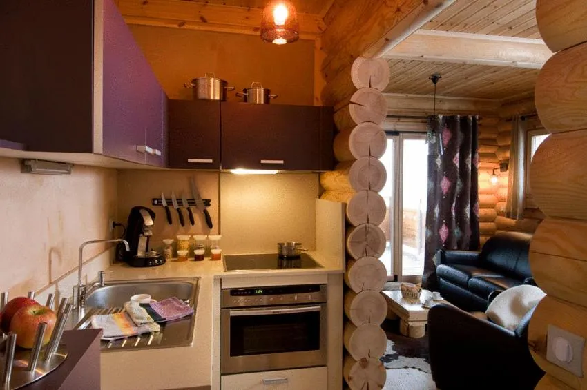Kitchen or kitchenette in Chalet Ana & SPA