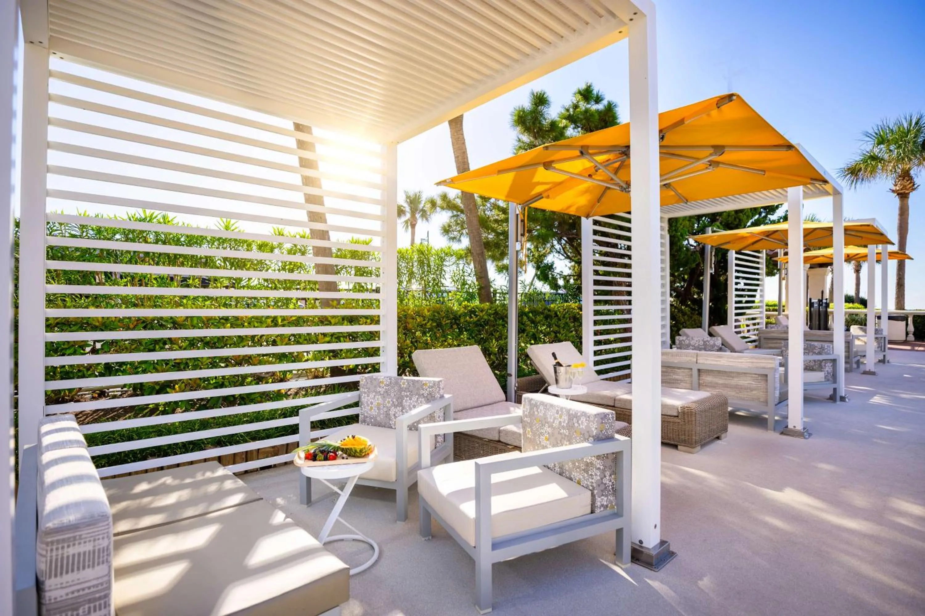 Pool view in Hilton Galveston Island Resort