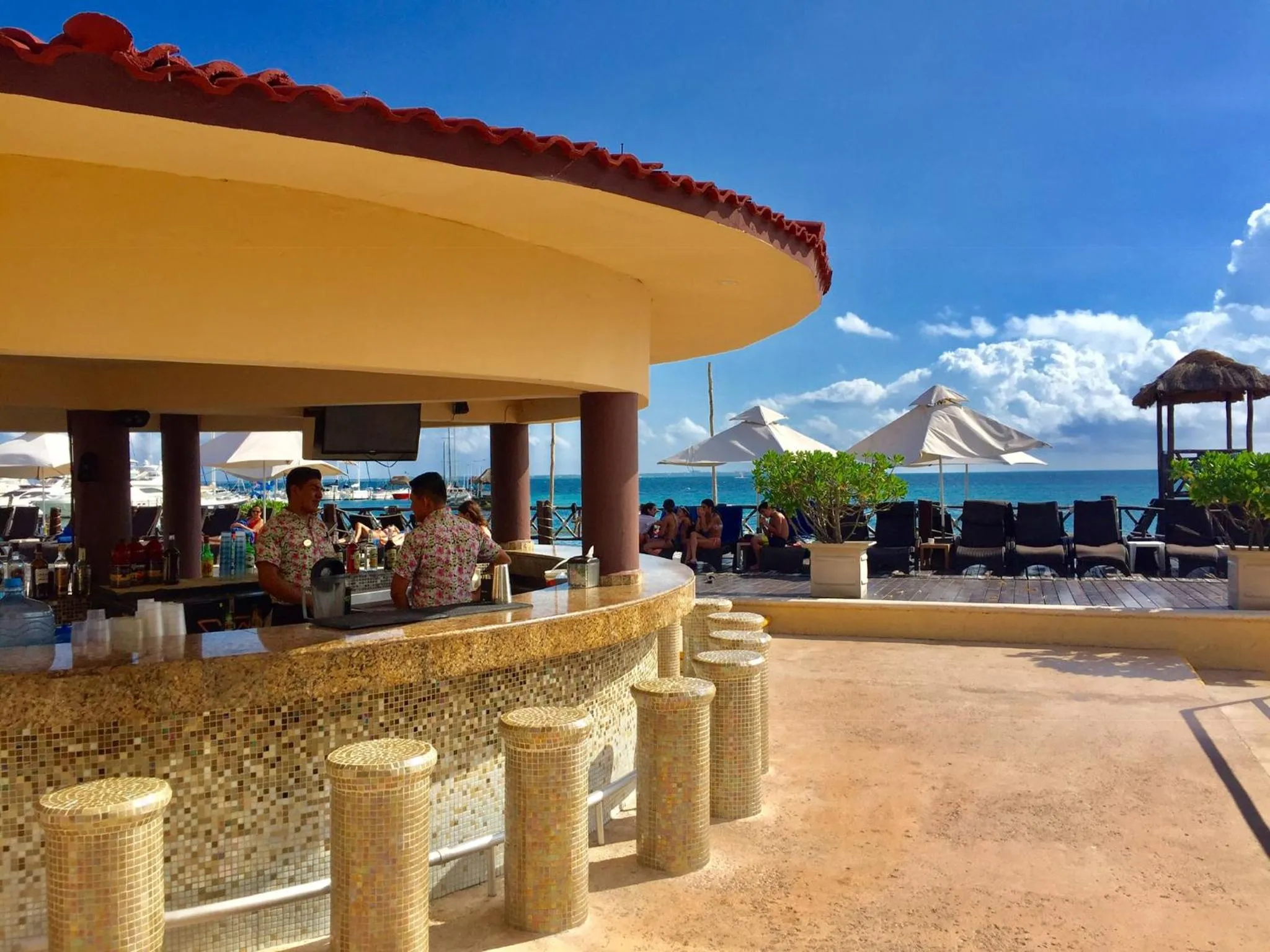 Lounge or bar in Caribbean apartment