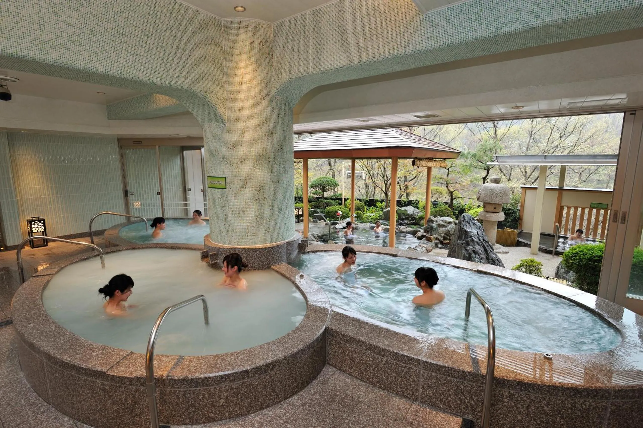 Hot Spring Bath in Kinugawa Hotel Mikazuki