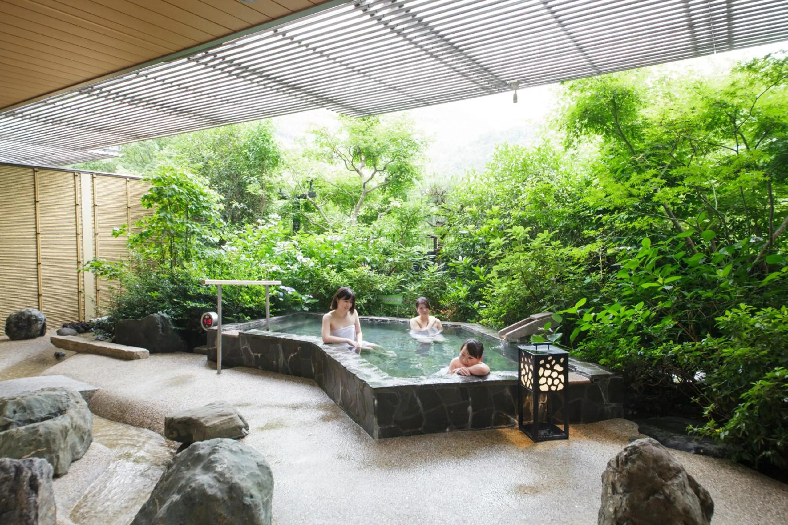 Open Air Bath in Kinugawa Hotel Mikazuki