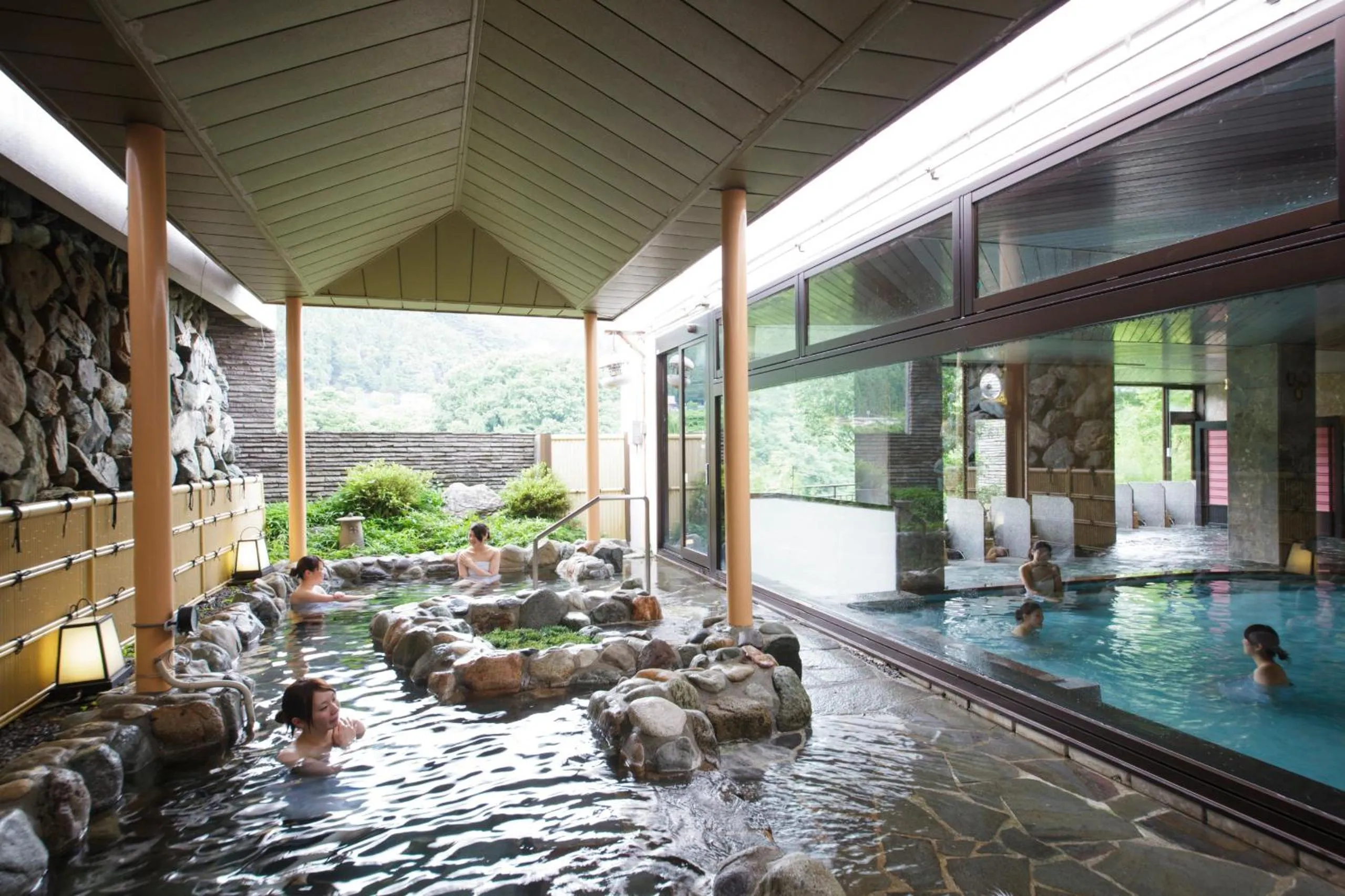 Open Air Bath in Kinugawa Hotel Mikazuki