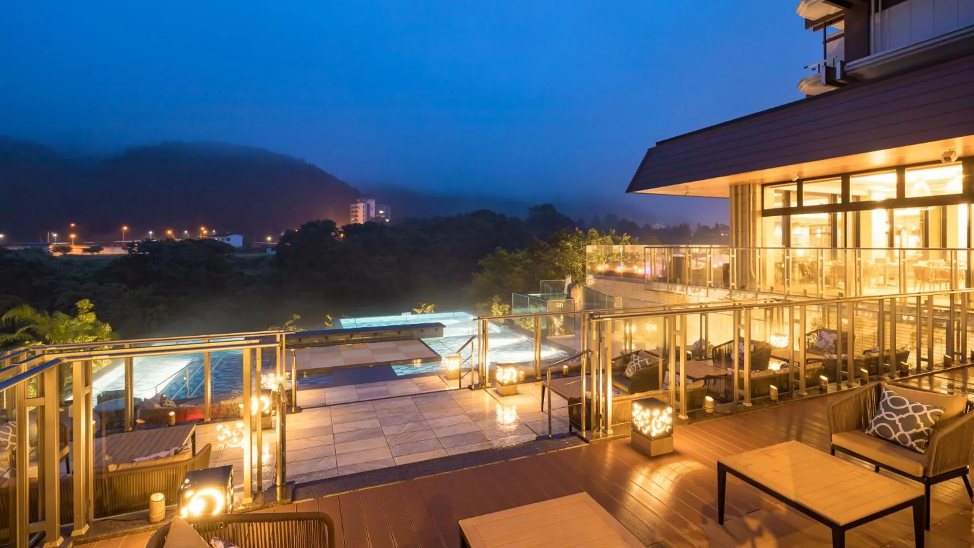 Open Air Bath in Kinugawa Hotel Mikazuki